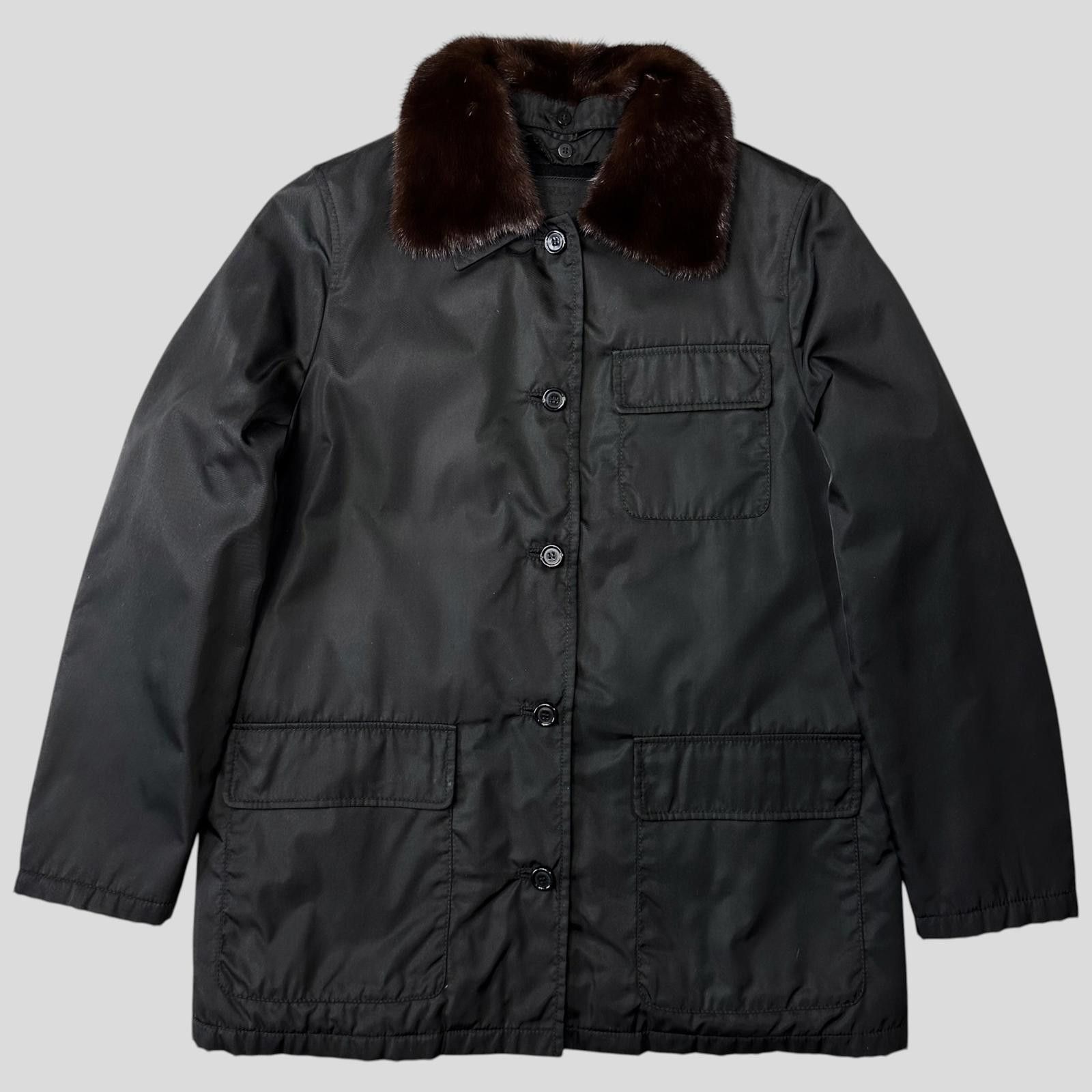 Prada Prada 1999 3 in 1 Mink Fur Ballistic Nylon Chore Coat - M Size US M / EU 48-50 / 2 - 1 Thumbnail