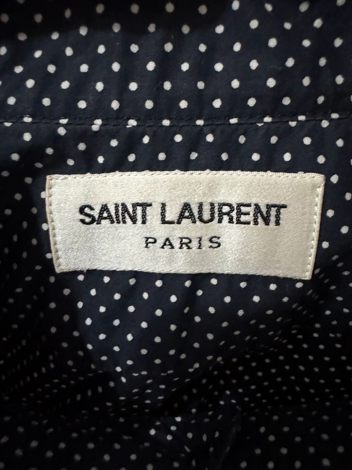 Saint Laurent Paris Saint Laurent all-over black and white polka dot shirt Size US S / EU 44-46 / 1 - 4 Thumbnail