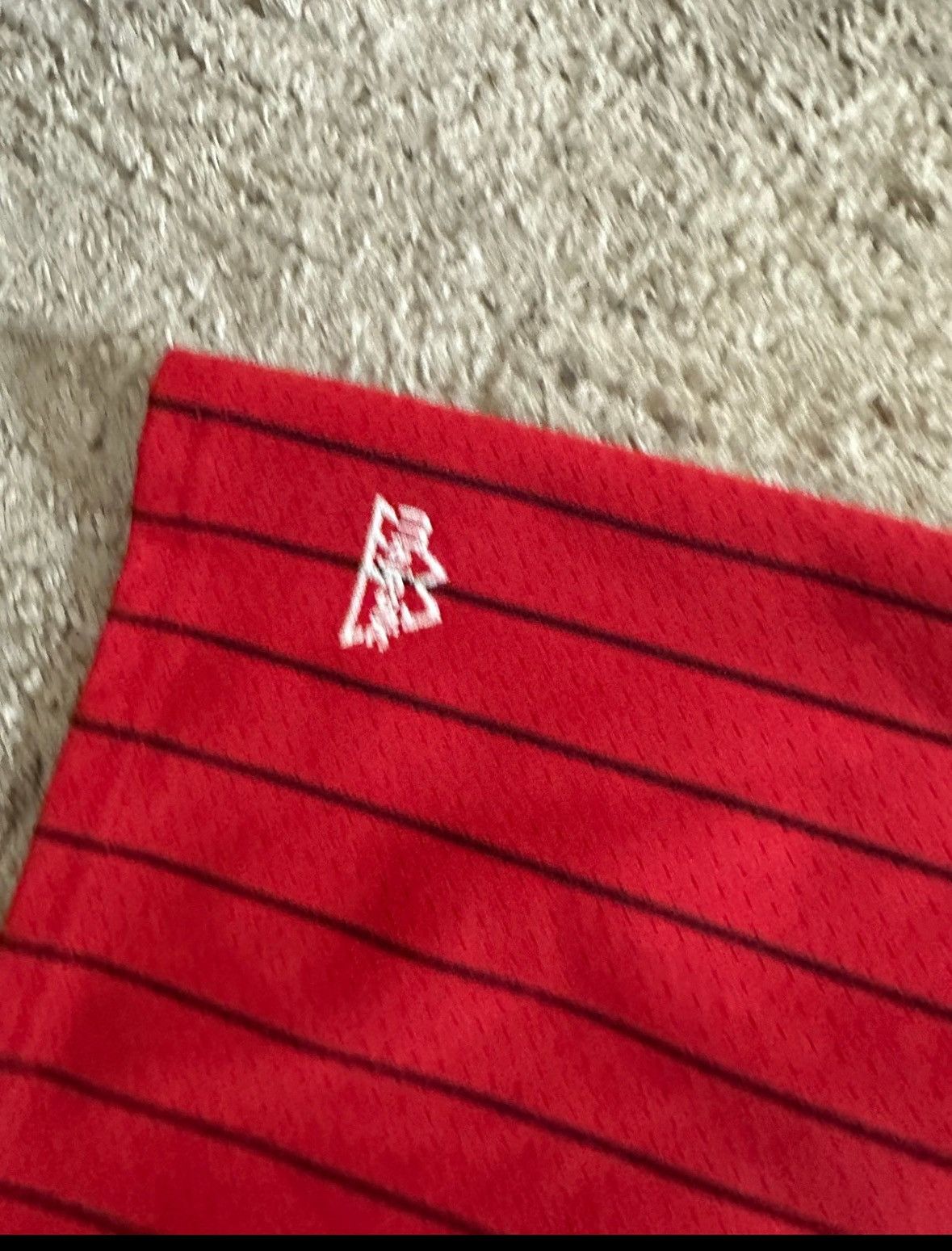 Majestic Vintage Majestic Atlanta Braves Red Pin Stripe Jersey 90s XL Size US XL / EU 56 / 4 - 7 Thumbnail