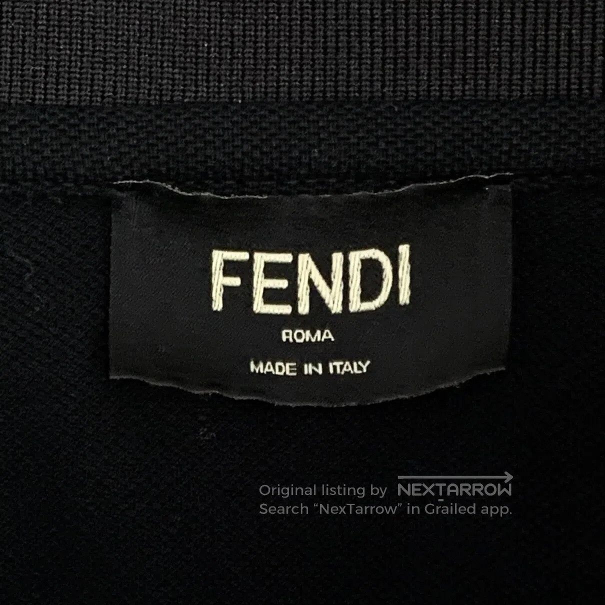 Fendi FENDI Black Striped Cotton Collared Short Sleeve Polo Shir Size US M / EU 48-50 / 2 - 5 Thumbnail