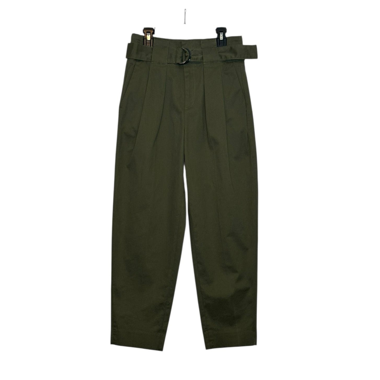 Express Banana Republic green pleated high waist ankle pants size 2 Size 26" / US 2 / IT 38 - 1 Thumbnail