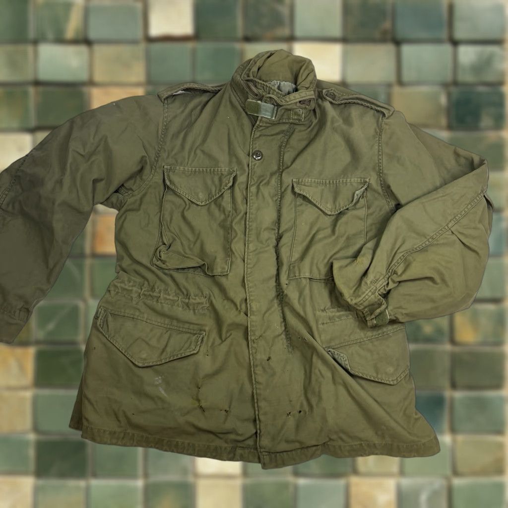 Vintage VINTAGE M65 Jacket Coat Military US ARMY 1970s Green Small Mens Regular Hooded Full Zip Pockets Cotton Short Retro Vintage Size US S / EU 44-46 / 1 - 1 Thumbnail