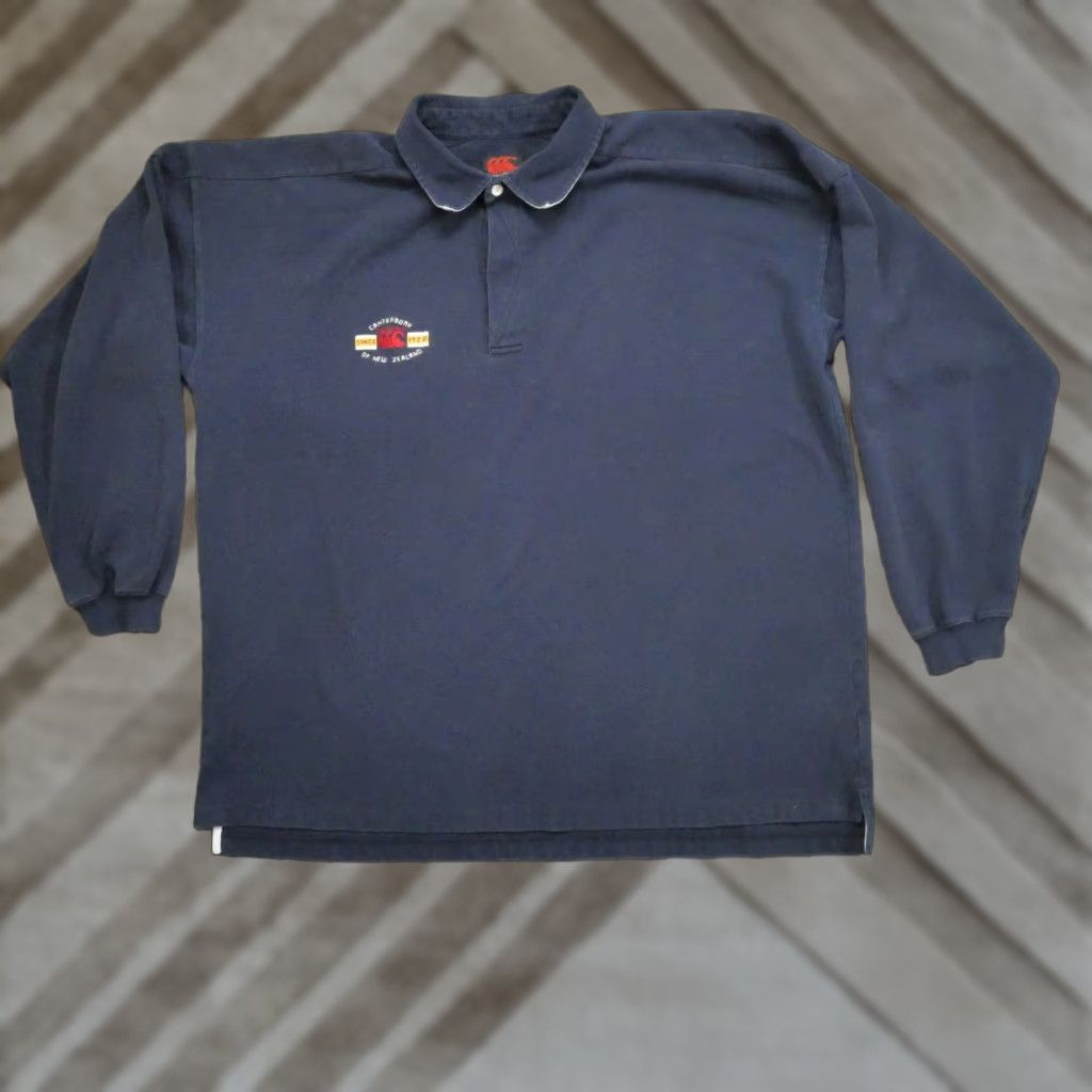 Vintage VINTAGE Canterbury Of New Zealand Shirt Mens 2XL Blue Rugby Sailing Y2K Polo Size US XXL / EU 58 / 5 - 1 Thumbnail