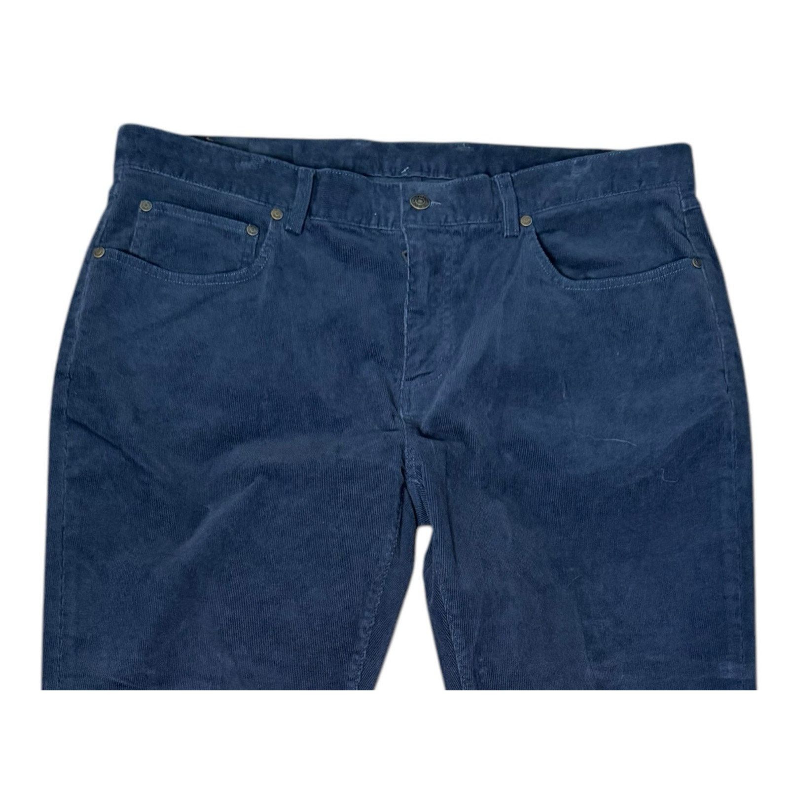 Brooks Brothers BROOKS BROTHERS Corduroy Pants Navy Blue Flat Front Cotton Size US 38 / EU 54 - 2 Thumbnail