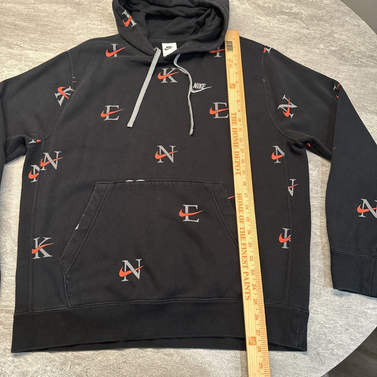 Nike Nike NSW Club AOP Pullover Hoodie Black Sweatshirt Y2K Style Size US L / EU 52-54 / 3 - 6 Thumbnail