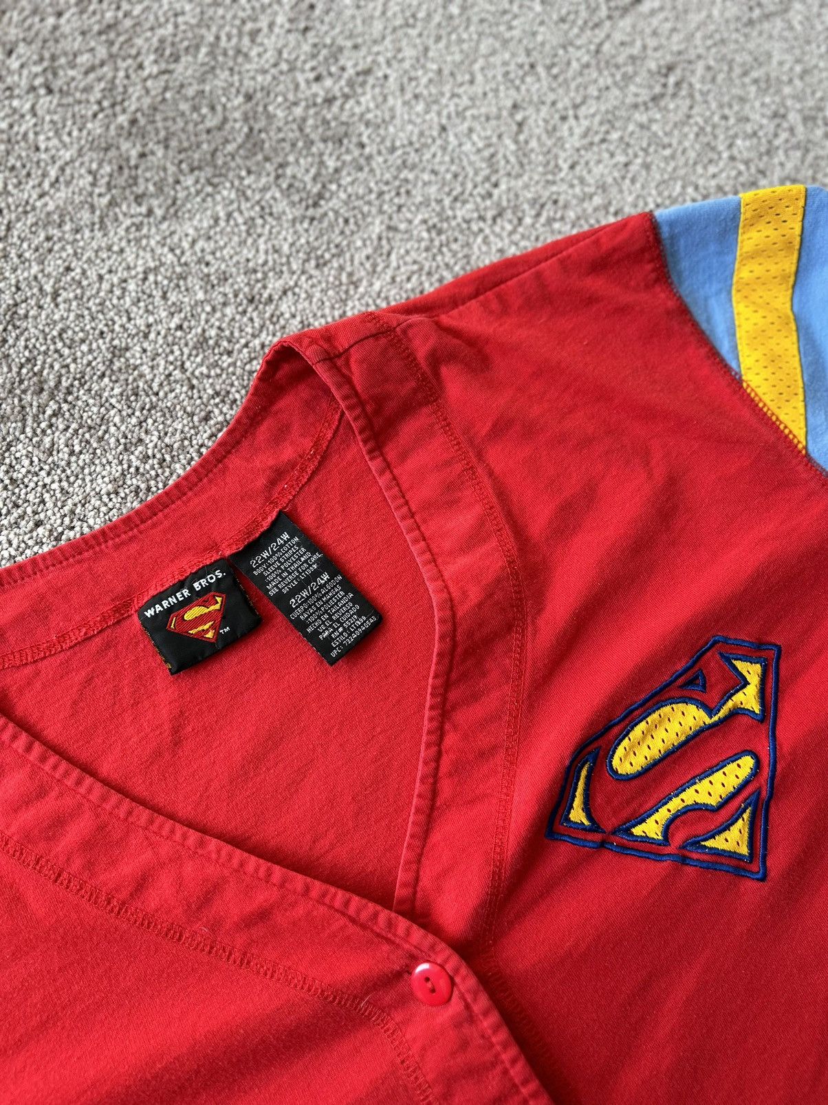 Vintage × Warner Bros 2003 Superman Jersey Size US L / EU 52-54 / 3 - 4 Thumbnail