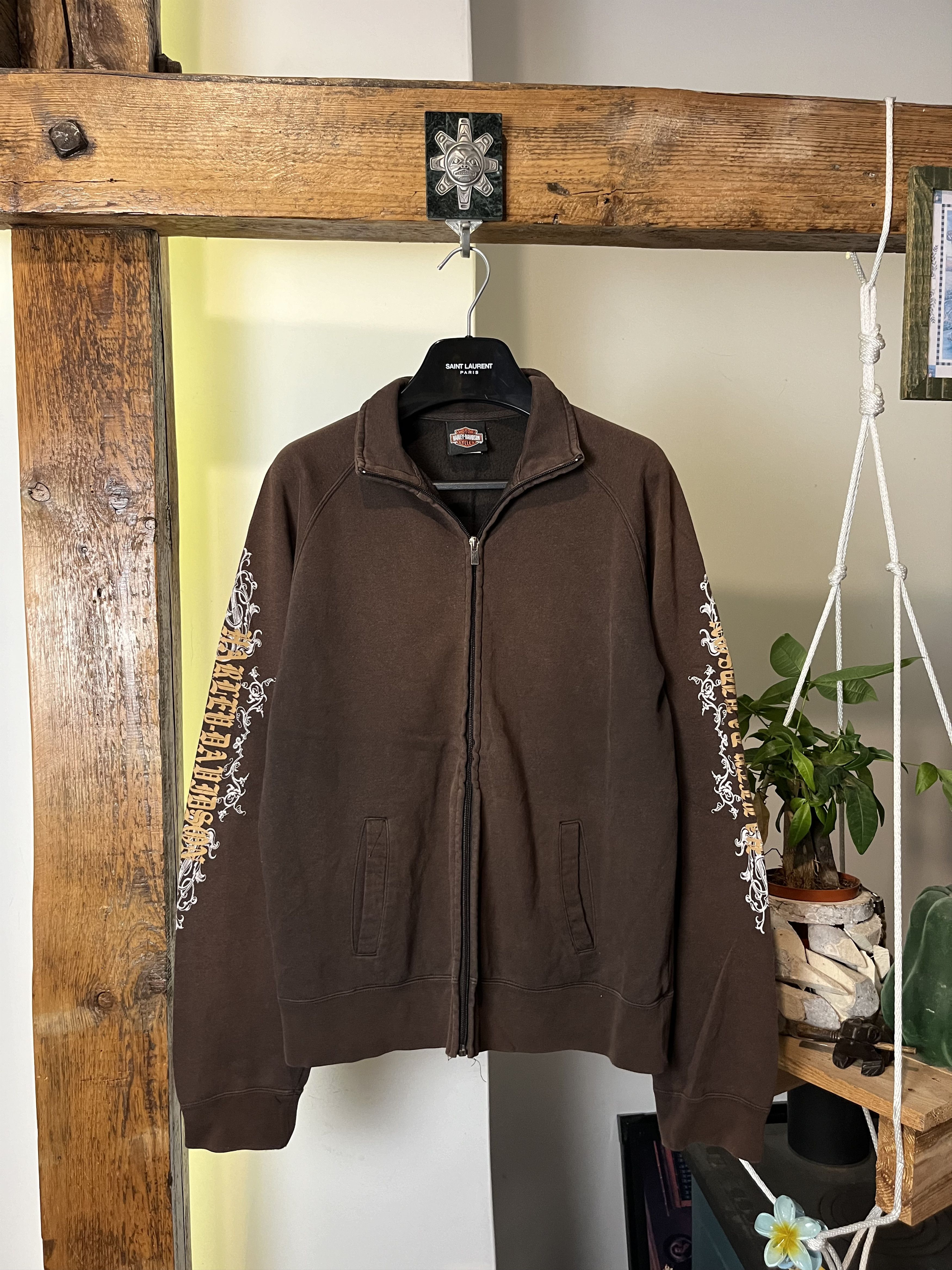 Harley Davidson × Vintage Vintage y2k Harley Davidson Bike Zip Sweatshirt Size US M / EU 48-50 / 2 - 3 Thumbnail