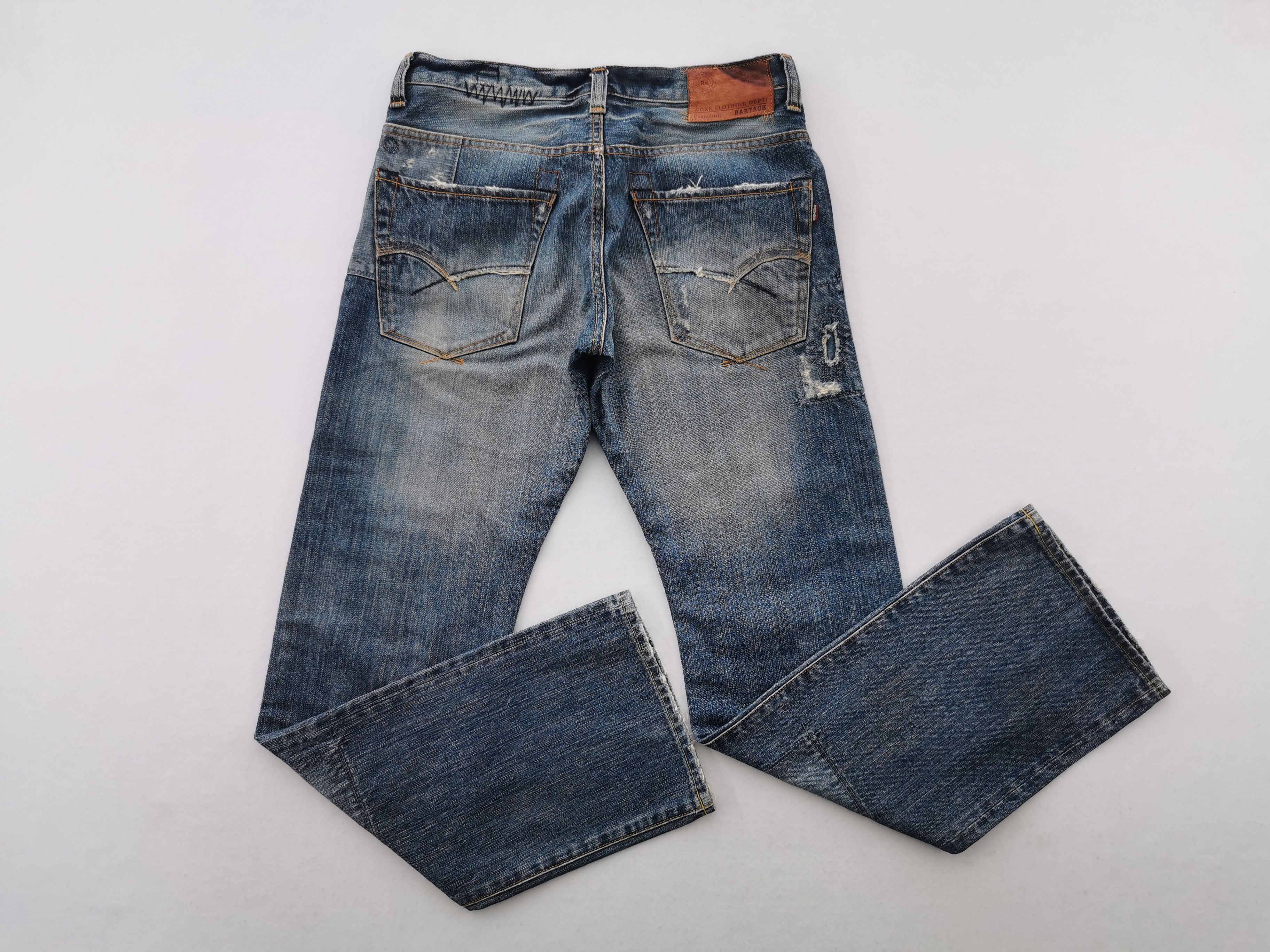 Vintage Distressed Vintage 90's Bartack Selvedge Denim Size M Size US 33 - 1 Thumbnail