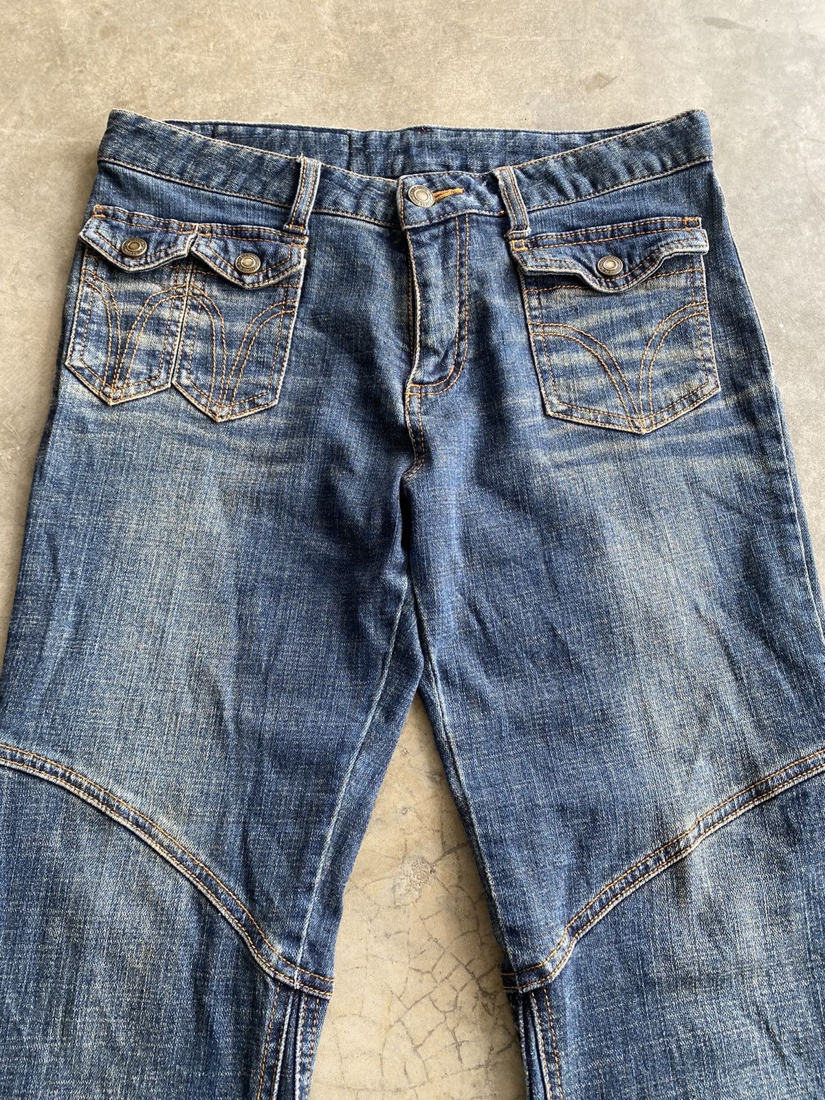 Japanese Brand Flare Jeans Back Forth Python Multi-pocket Size US 29 - 4 Thumbnail