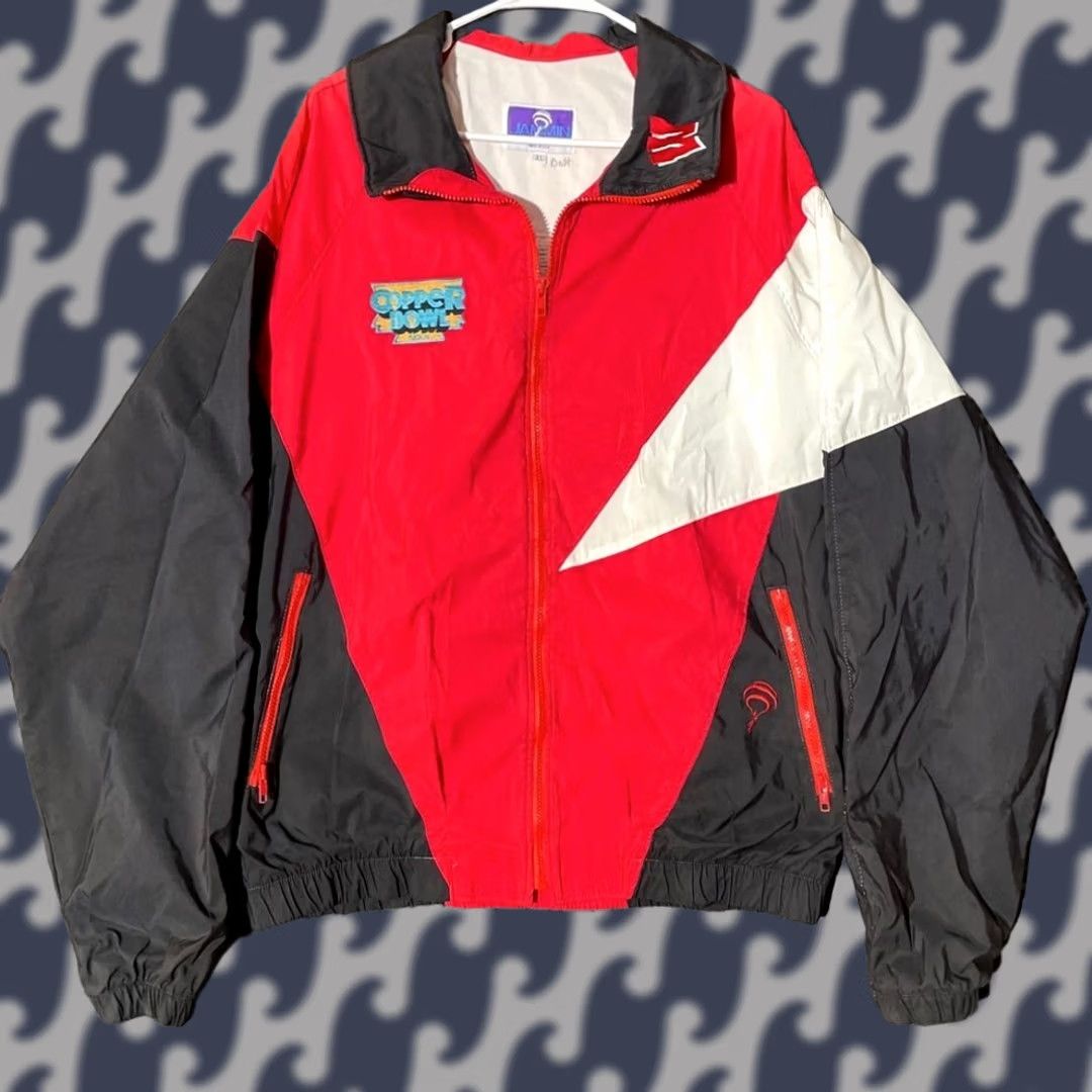 Vintage VINTAGE Jammin USA Red Windbreaker Jacket XL Wisconsin Rare 80's Copper Bowl Jammin Pro Mens Size US XL / EU 56 / 4 - 1 Thumbnail