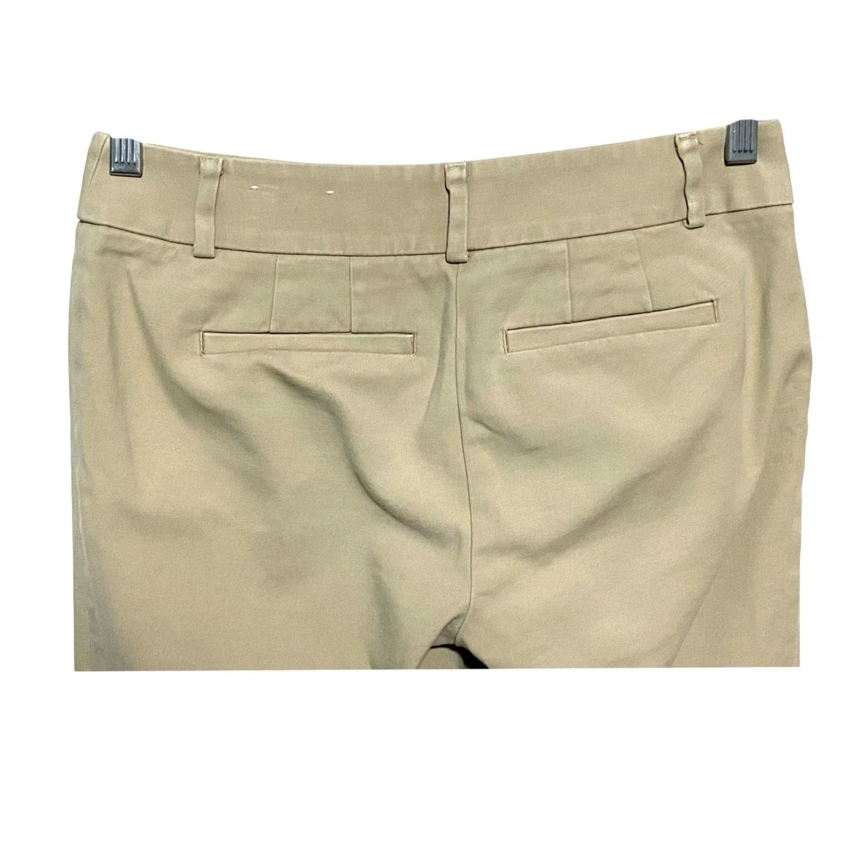 Loft LOFT Julie Riviera Pants Chinos 00P Petite Casual Workwear Travel Flat Front Womens Pants Cream Solid Preppy Classic Minimalist Neutral 00P Womens Size 24" / US 00 / IT 34 - 4 Thumbnail