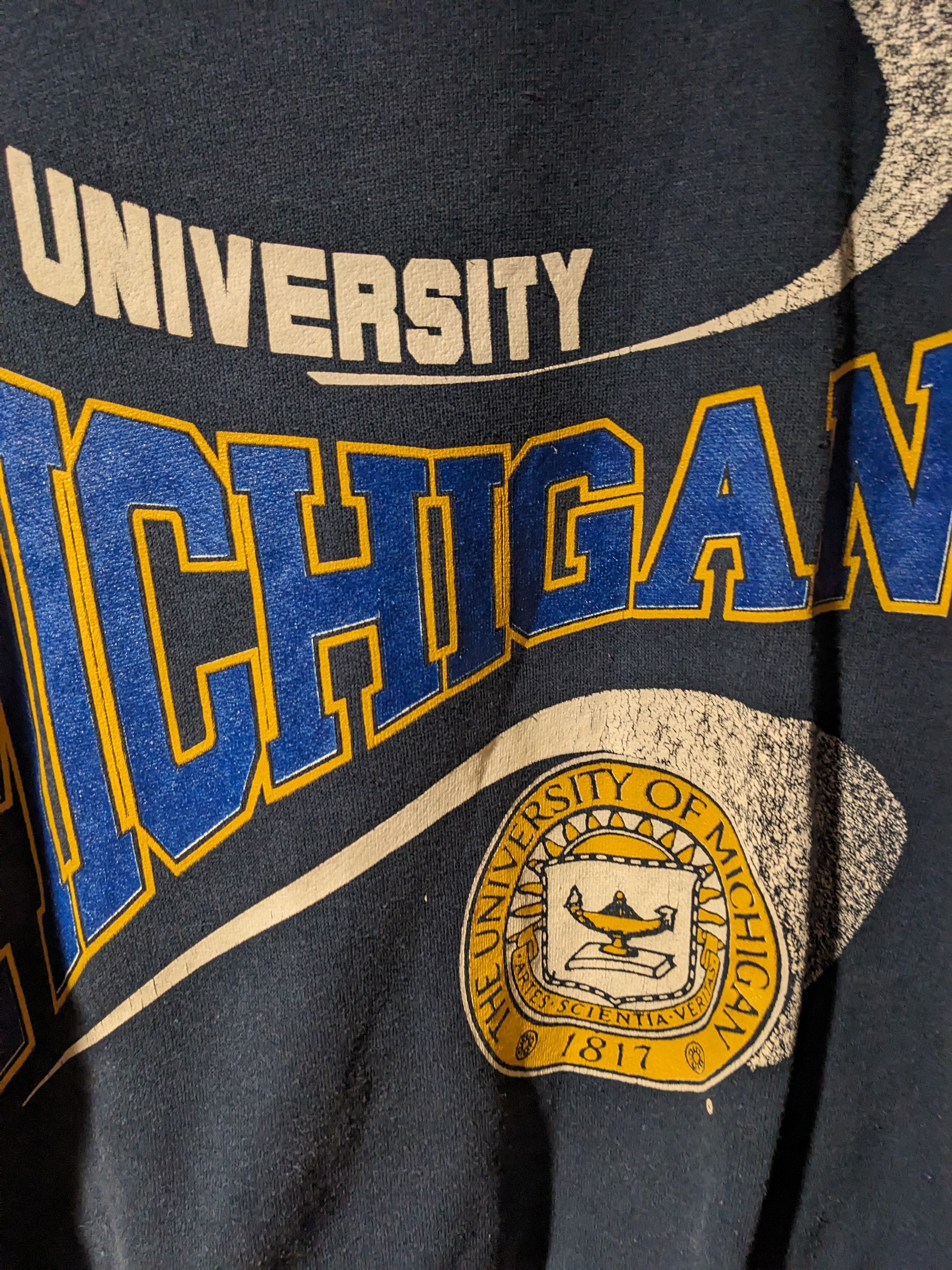 Other Vintage 90s University of Michigan Wolverines Sweatshirt Size US XL / EU 56 / 4 - 2 Thumbnail