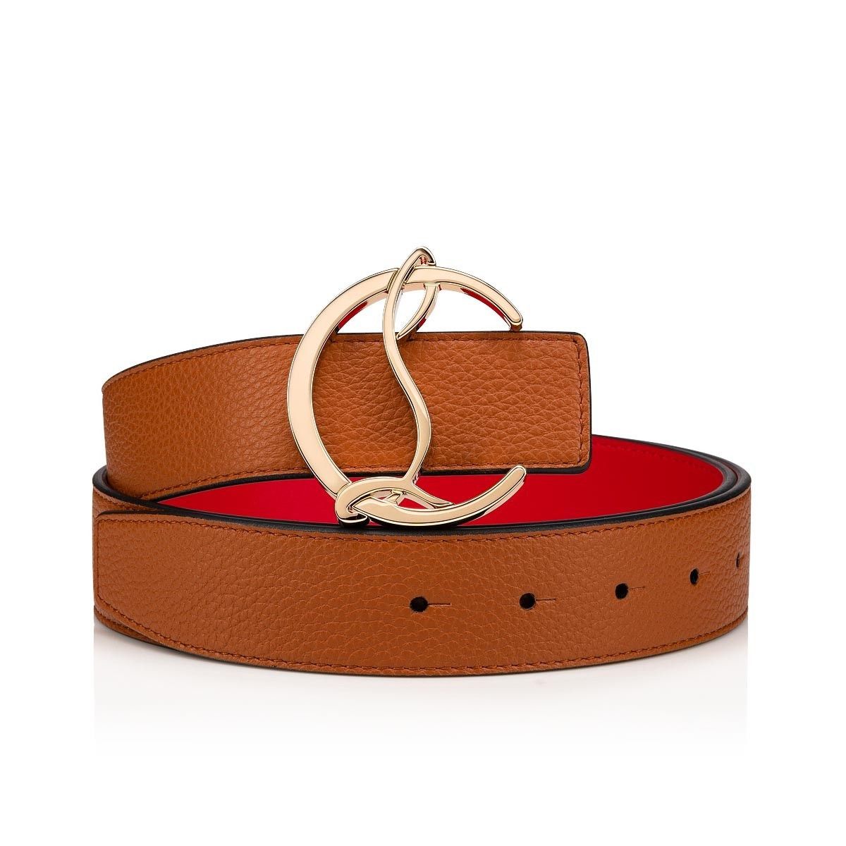 Christian Louboutin o1s1wg110225 Size: OS/CL Logo Belt in Brown Size ONE SIZE - 1 Thumbnail
