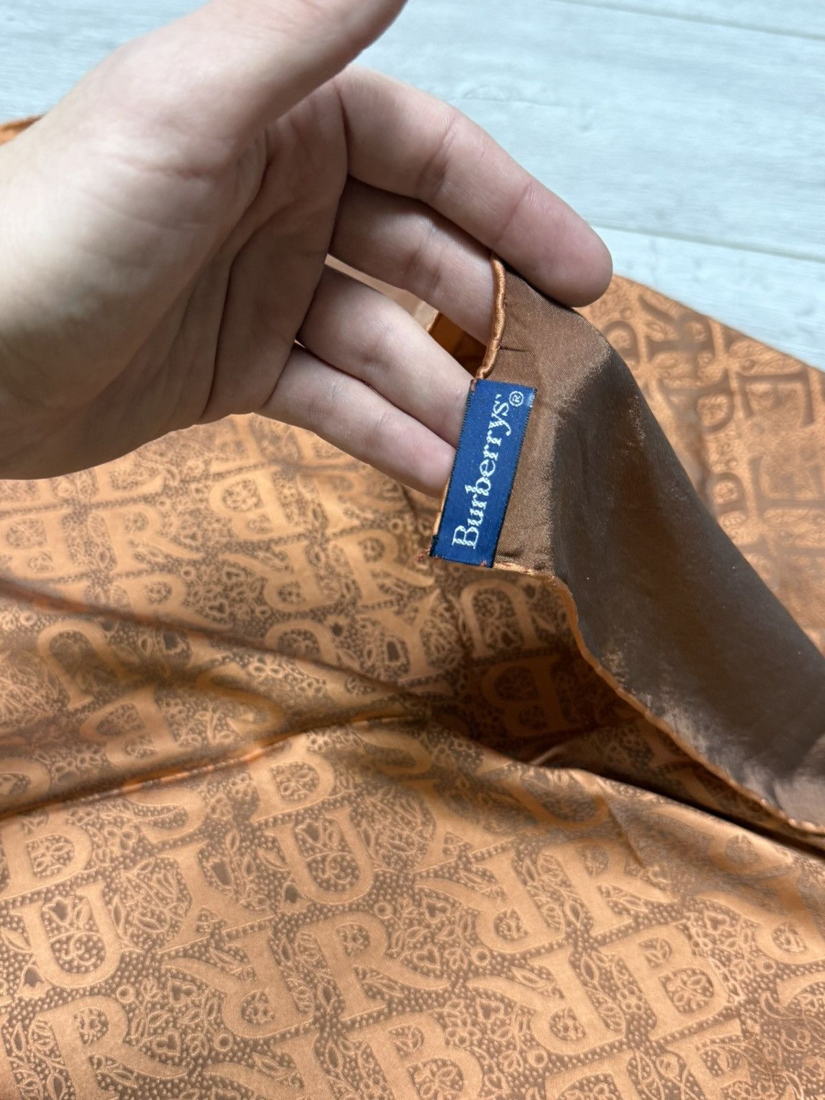 Burberry Burberry monogram letters vintage silk scarf authentic Size ONE SIZE - 8 Thumbnail