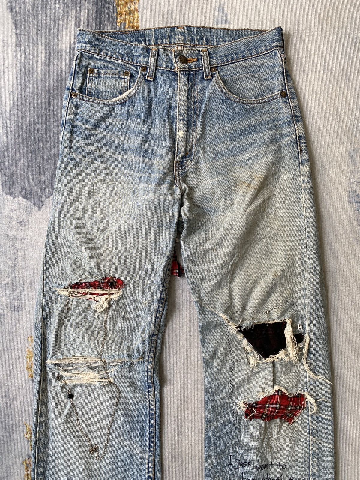 Levi's Vintage 90’s Levi’s 512 Distressed Denim Size US 28 / EU 44 - 5 Thumbnail