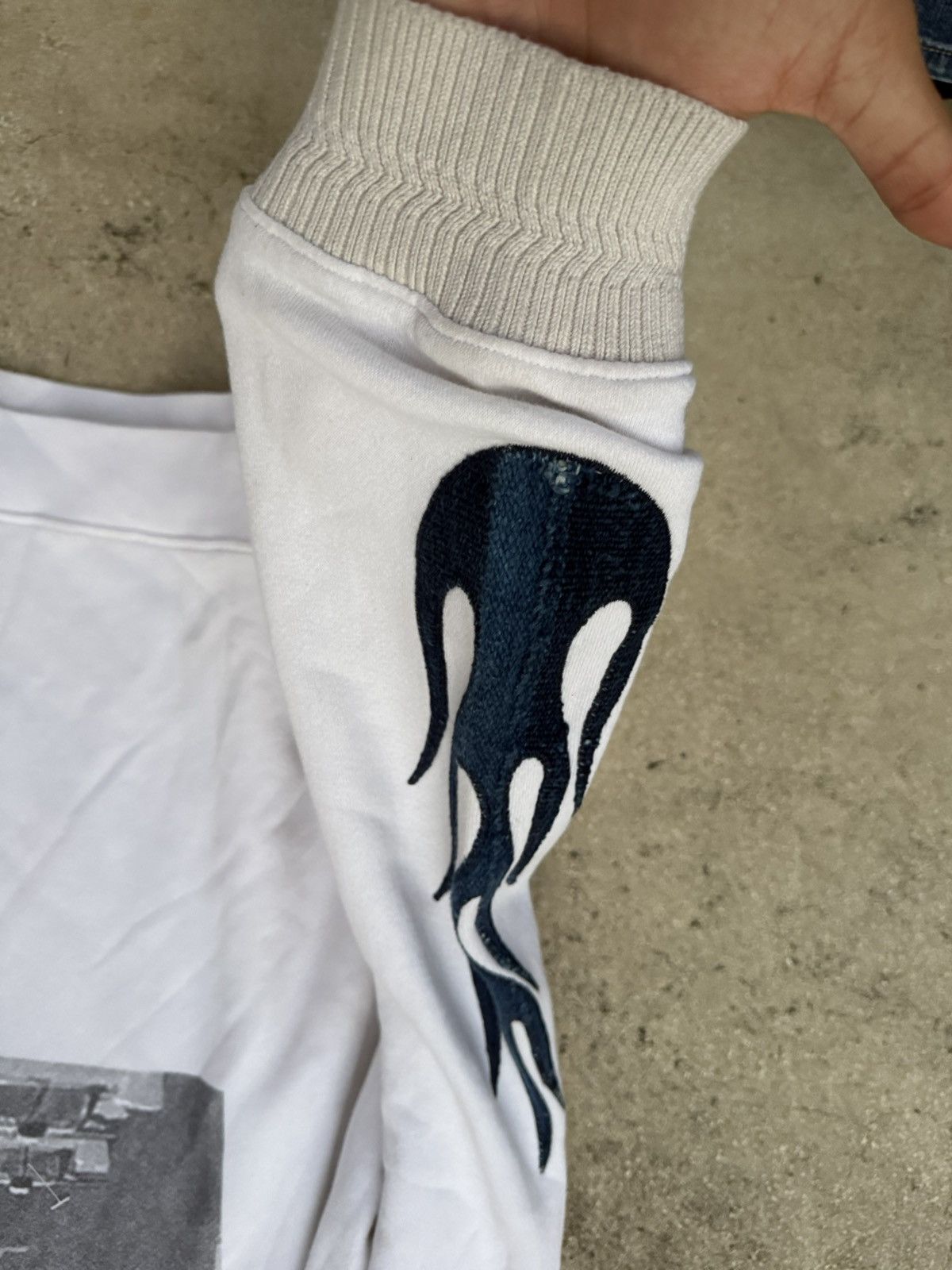 Lost Daze Lost Daze LA Racing White with Blue Flame sleeve hoodie Size US XXL / EU 58 / 5 - 3 Thumbnail
