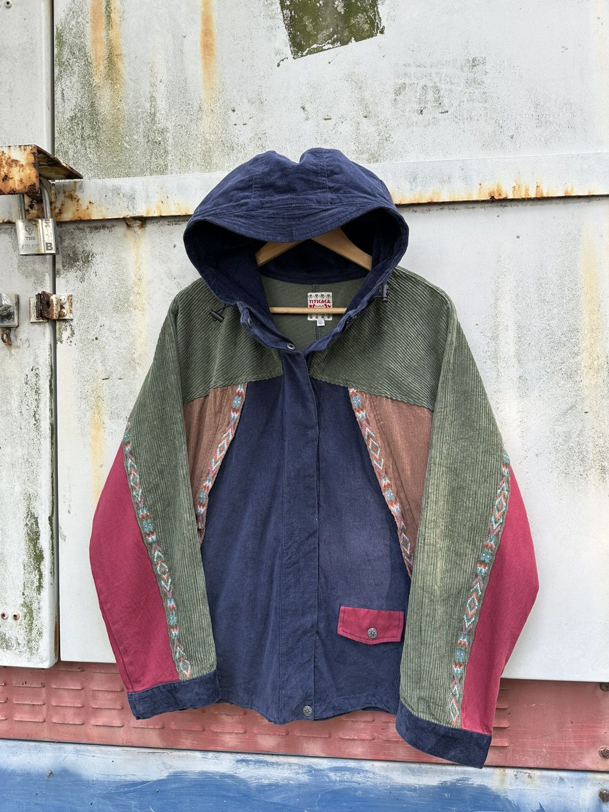 Corduroy color block jacket best sale