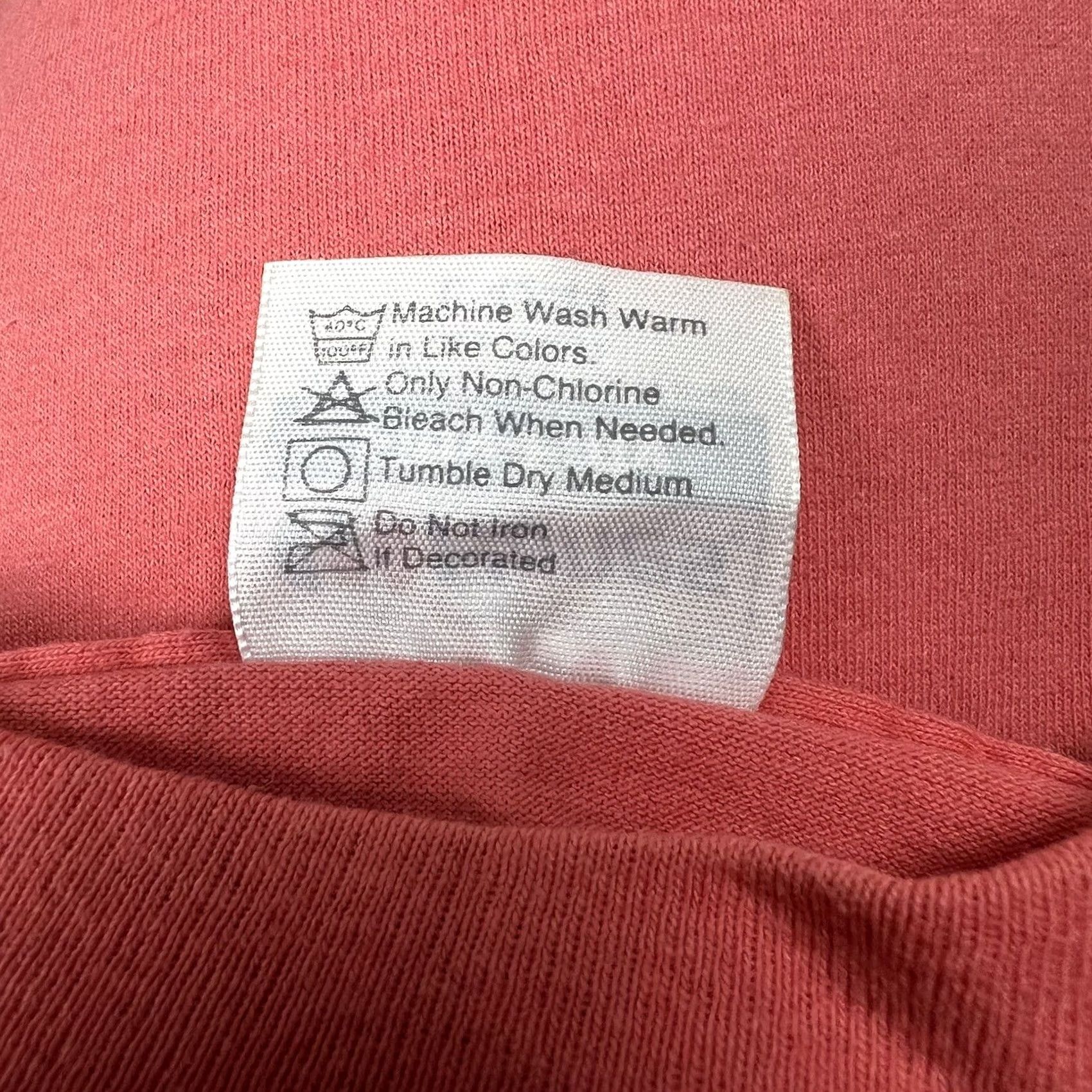 Hanes VINTAGE Hanes T-Shirt Salmon 90s Single Stitch Adult Medium Cotton Crew Neck Short Sleeve Unisex Size US M / EU 48-50 / 2 - 5 Thumbnail