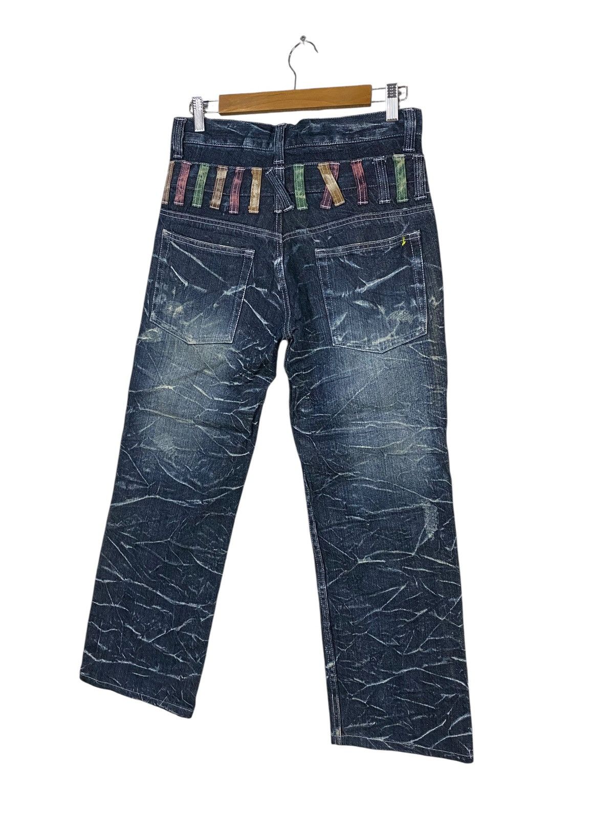 Japanese Brand Nylaus design double waist flared denim Size US 30 / EU 46 - 4 Thumbnail