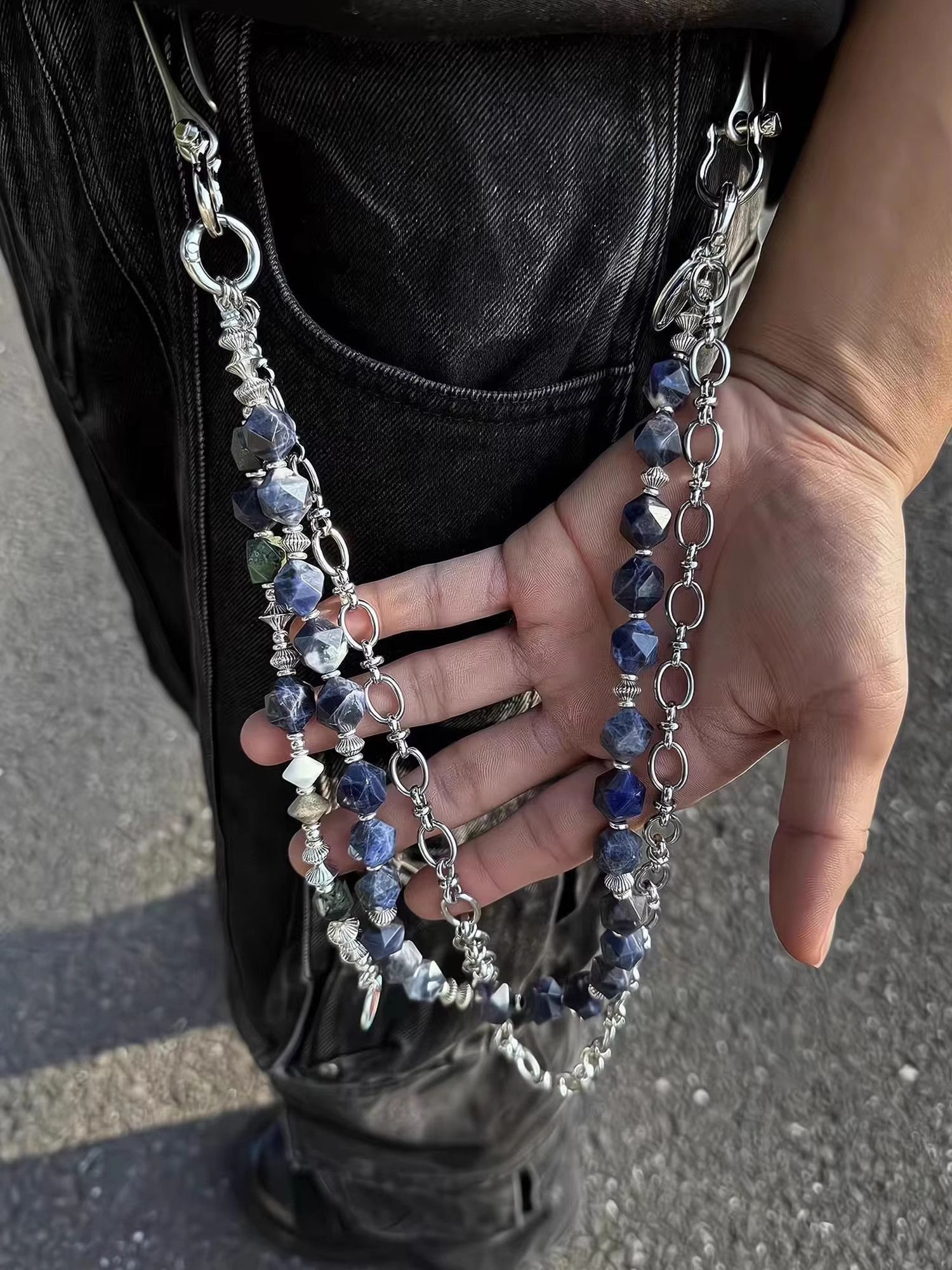 Jewelry 2 Layer Waist Punk Wallet Chain Size ONE SIZE - 5 Thumbnail