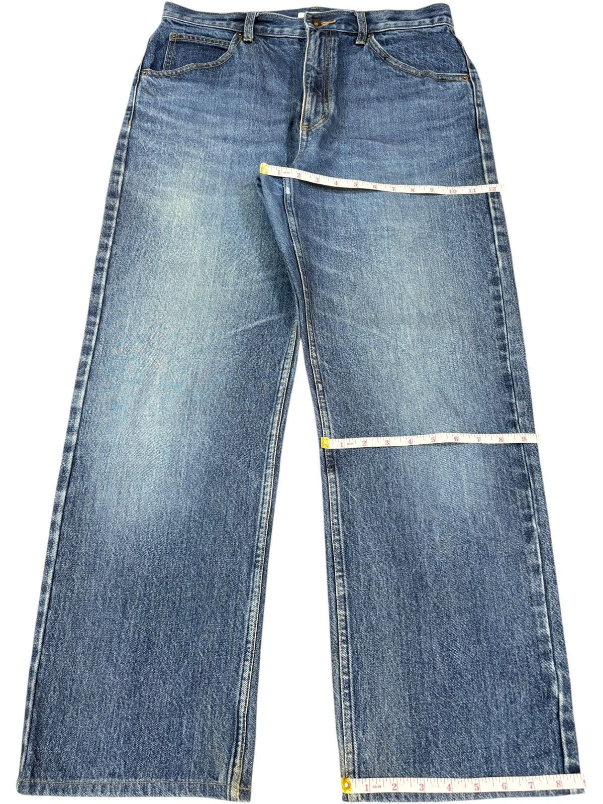 Uniqlo Vintage Uniqlo Christophe Lemaire Blue Wash Loose Baggy Jean Size US 32 / EU 48 - 13 Thumbnail