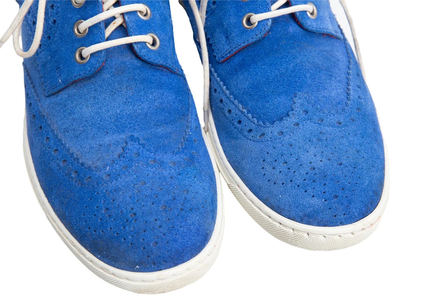 Junya Watanabe Wingtip Suede Shoes in Blue, Size XS (26) Size US 8 / EU 41 - 3 Thumbnail