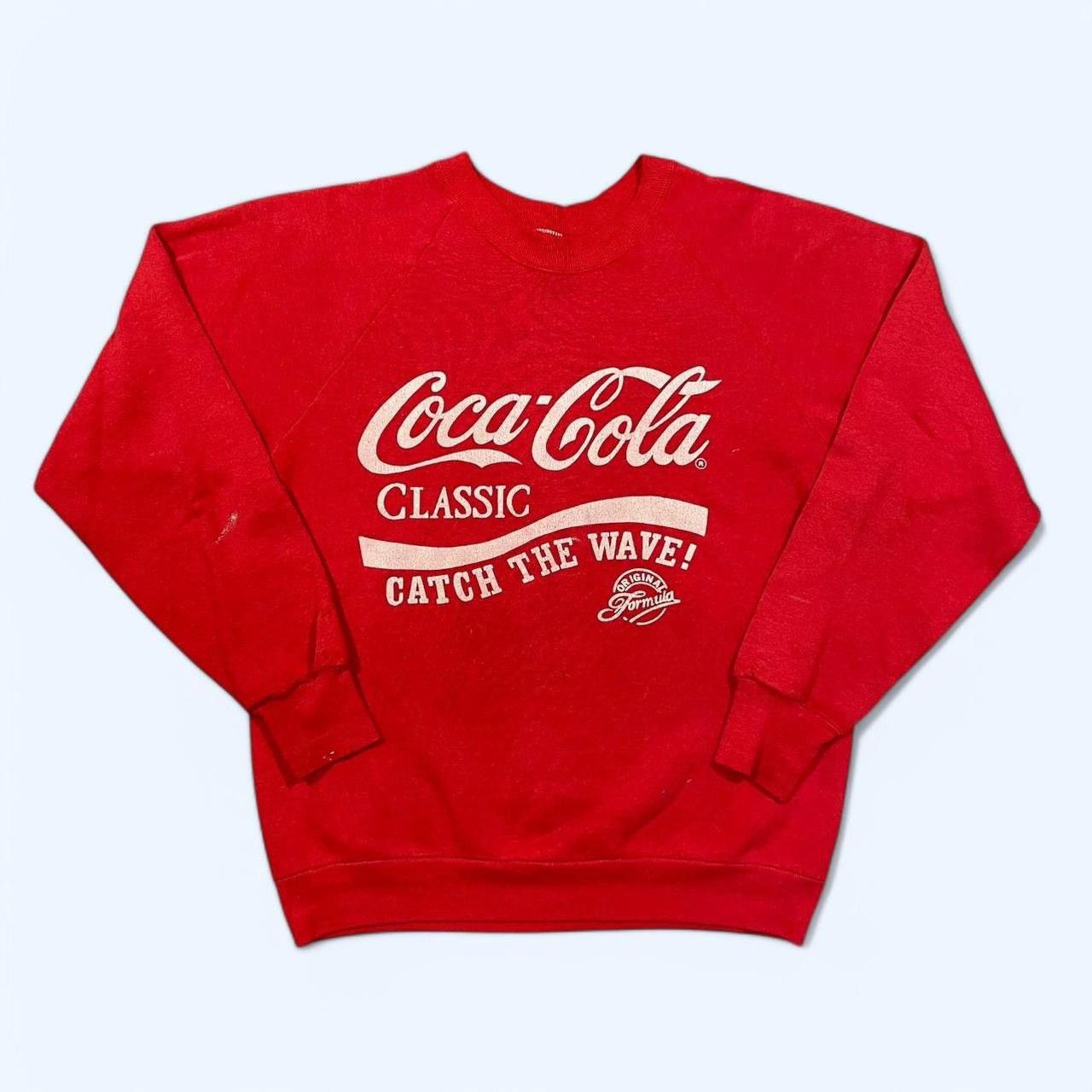 Coca Cola × Vintage Vintage 90’s Coca-Cola Catch The Wave Sweatshirt Size US L / EU 52-54 / 3 - 1 Thumbnail