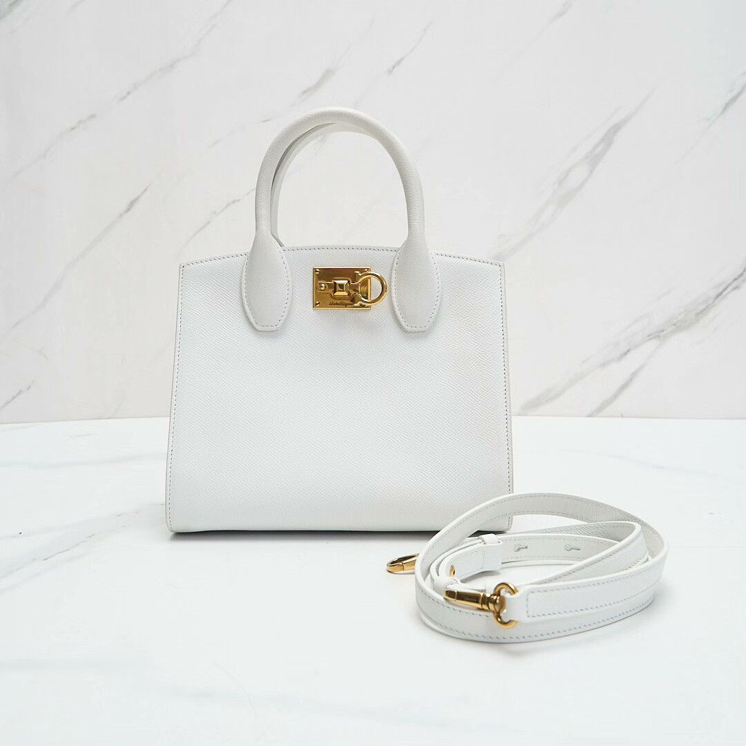 Salvatore Ferragamo Ferragamo Women's Lychee Buckle Tote Size ONE SIZE - 1 Thumbnail