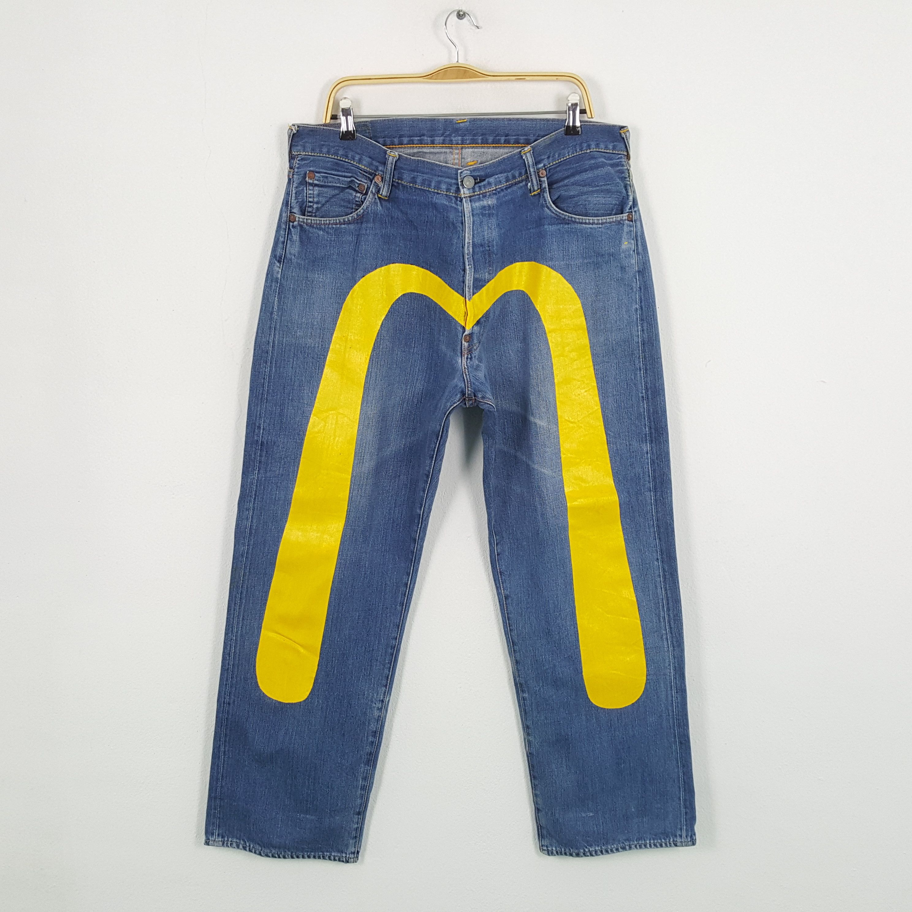 Evisu × Japanese Brand × Vintage Vintage EVISU Japanese Brand Daicock Custom Design Jeans Size US 36 / EU 52 - 1 Thumbnail