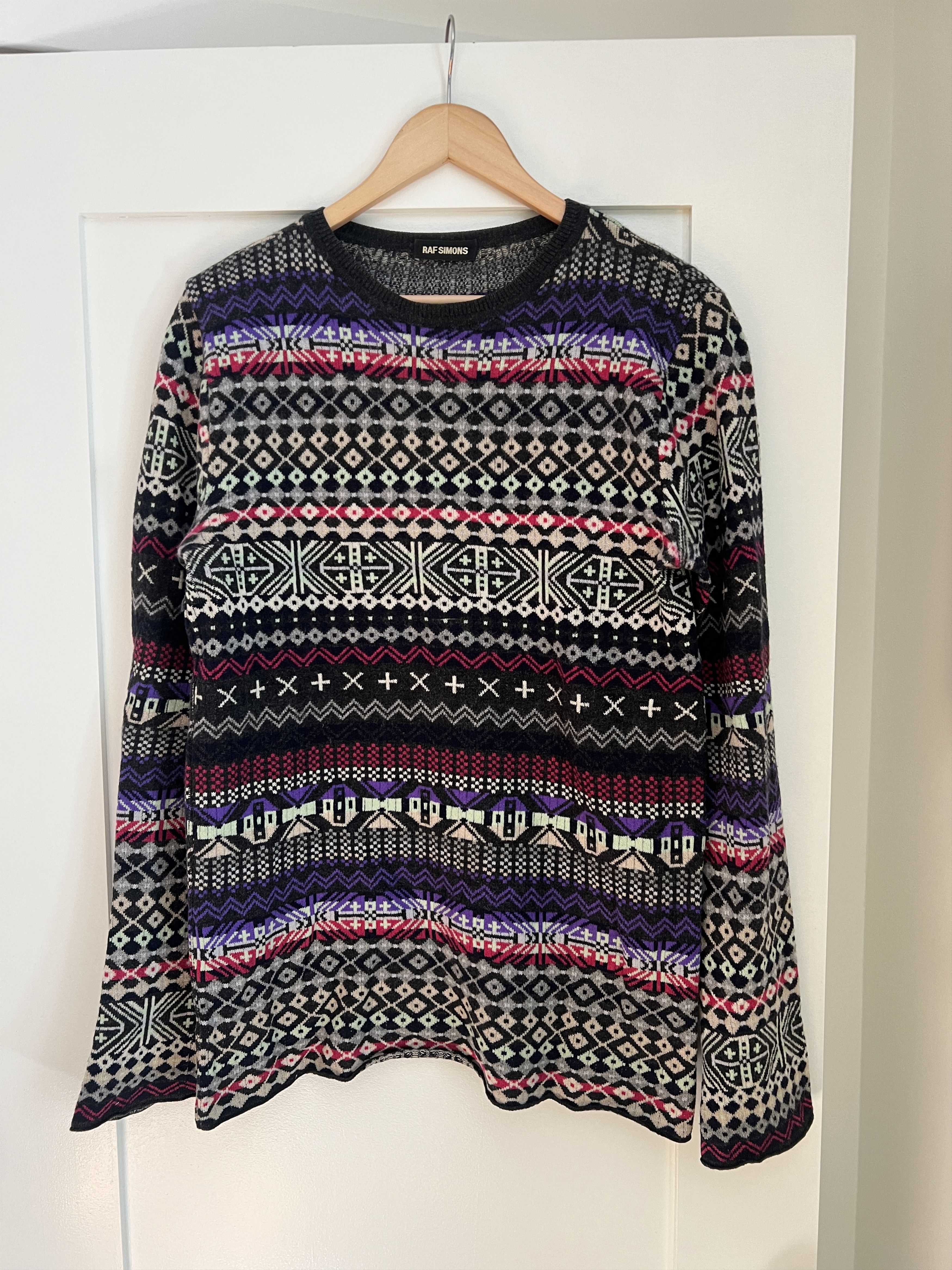 Raf Simons Raf Simons FW12 Cashmere FairIsle Sweater Size US L / EU 52-54 / 3 - 1 Thumbnail
