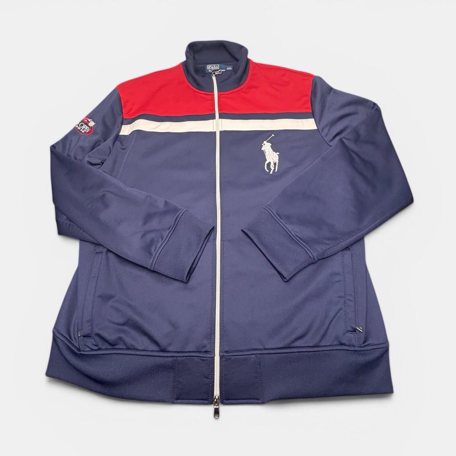 Polo Ralph Lauren Polo Ralph Lauren Men’s XXL Track Jacket Full Zip Navy Red Size US XXL / EU 58 / 5 - 2 Thumbnail
