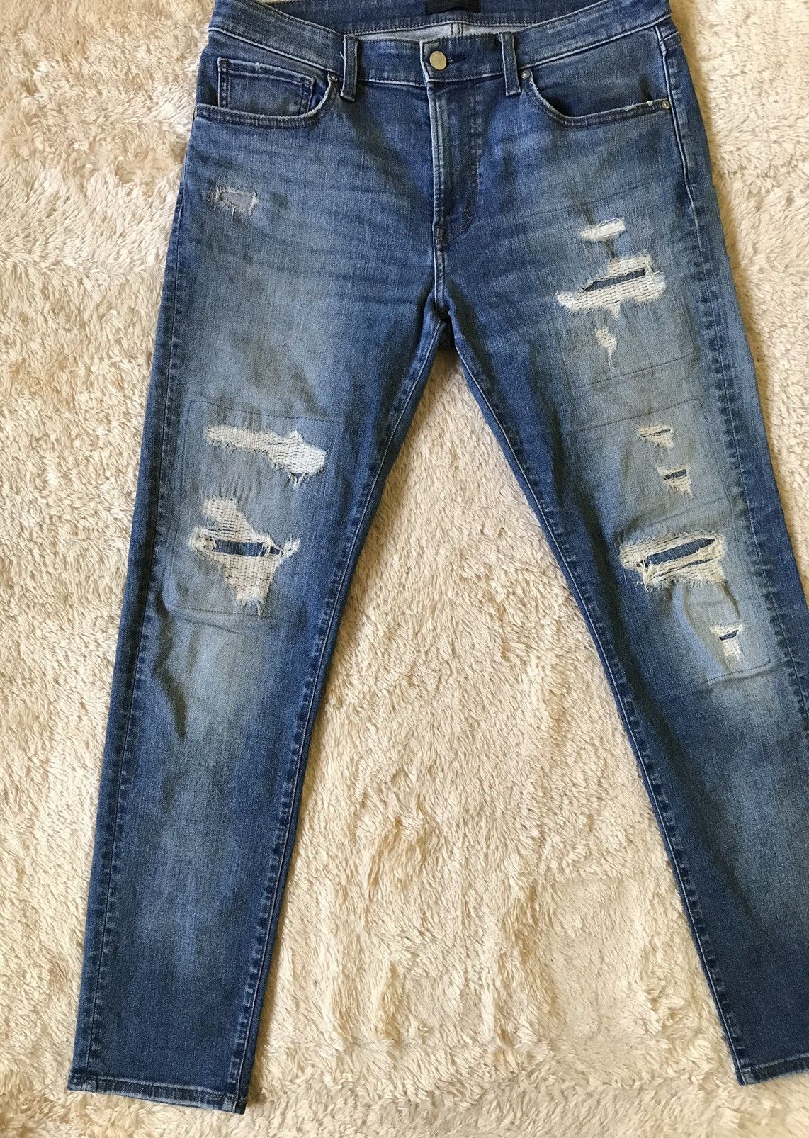 Japanese Brand × Uniqlo Uniqlo Ultra Stretch Skinny Fit Jeans Patchwork Size US 32 / EU 48 - 2 Thumbnail