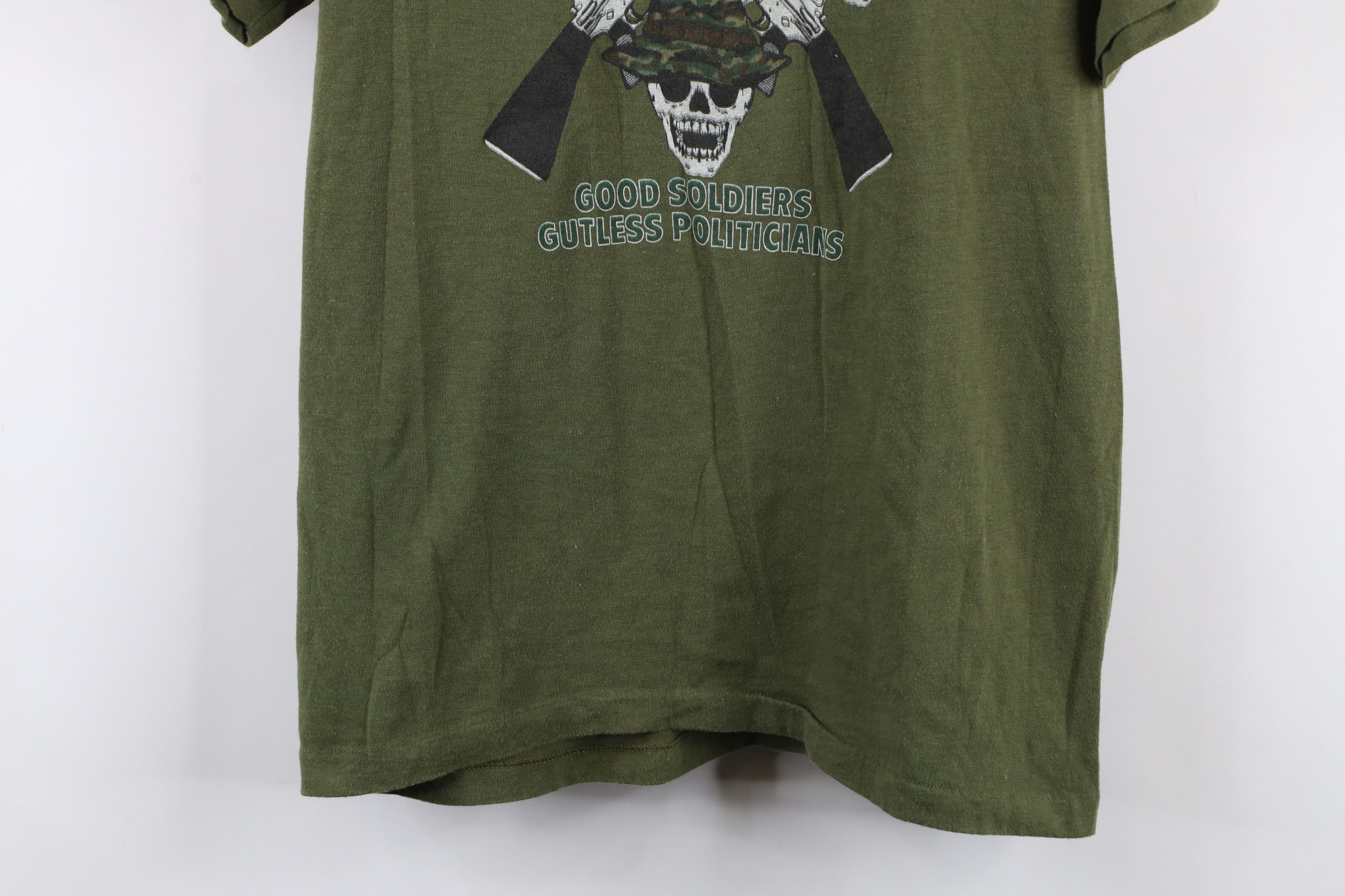 Vintage Vintage 70s Good Soldiers Gutless Politicians T-Shirt USA Size US L / EU 52-54 / 3 - 3 Thumbnail
