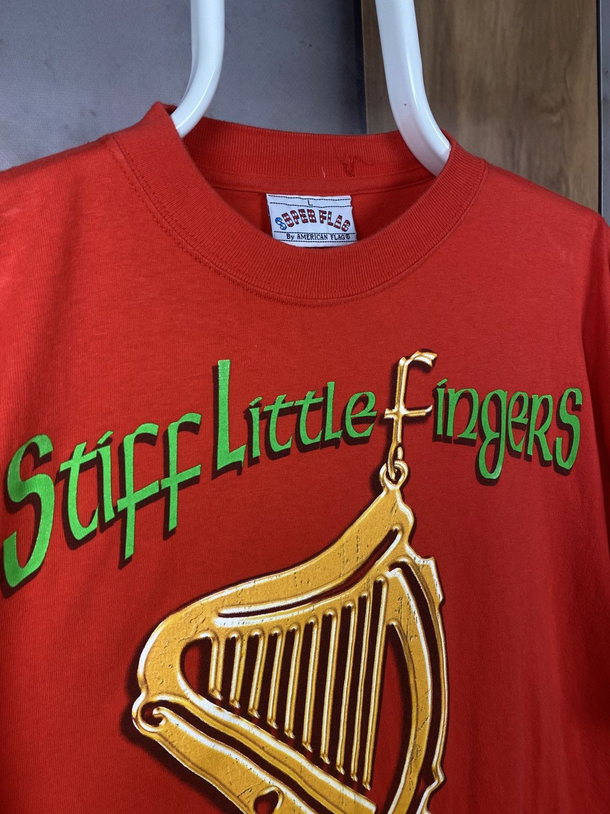 Band Tees 🪉Vintage 90s T-Shirt Stiff Little Fingers Pure Gold VTG Tee🪉 Size US L / EU 52-54 / 3 - 6 Thumbnail