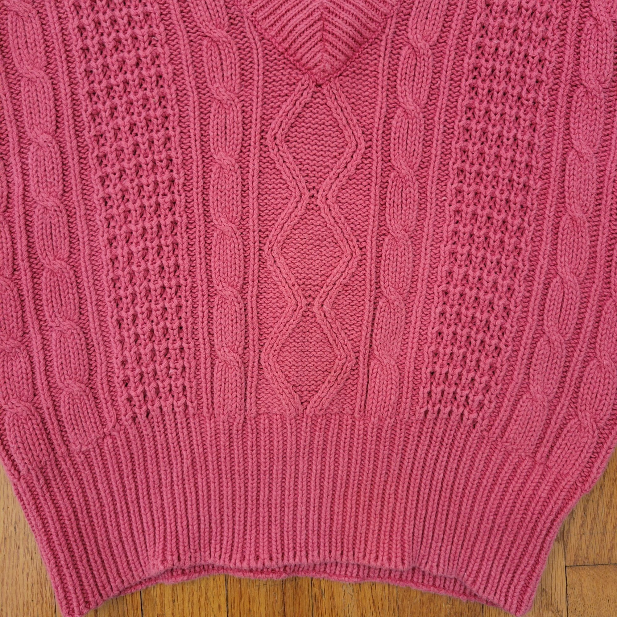 Other Vintage Forenza Pink Cable Knit Sweater Vest S Sleeveless Sc Size S / US 4 / IT 40 - 3 Thumbnail