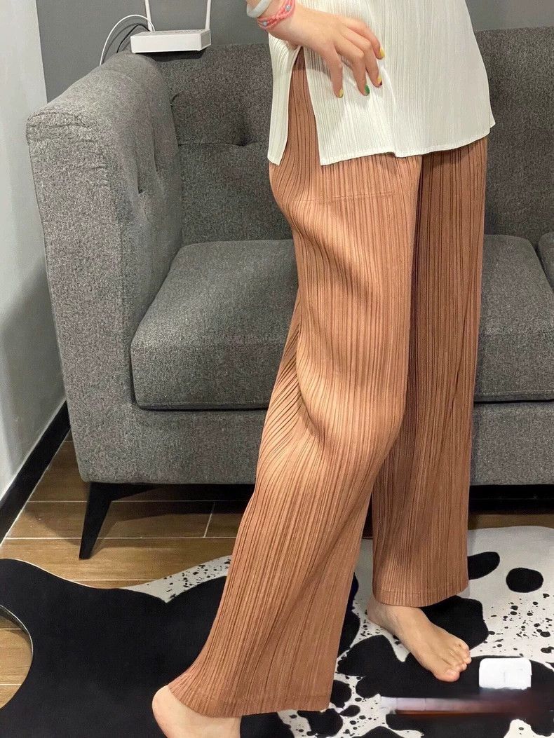 Issey Miyake issey miyake size:3 Pumpsel-colored straight-leg pants Size 42" / US 20 - 2 Thumbnail
