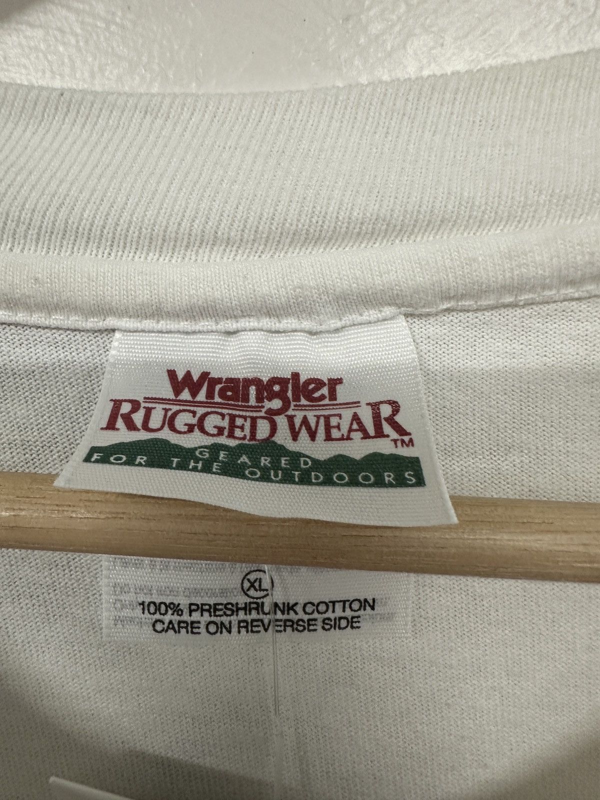 Vintage × Wrangler Vintage 90s Wrangler Rugged Wear Tee Size US XL / EU 56 / 4 - 3 Thumbnail
