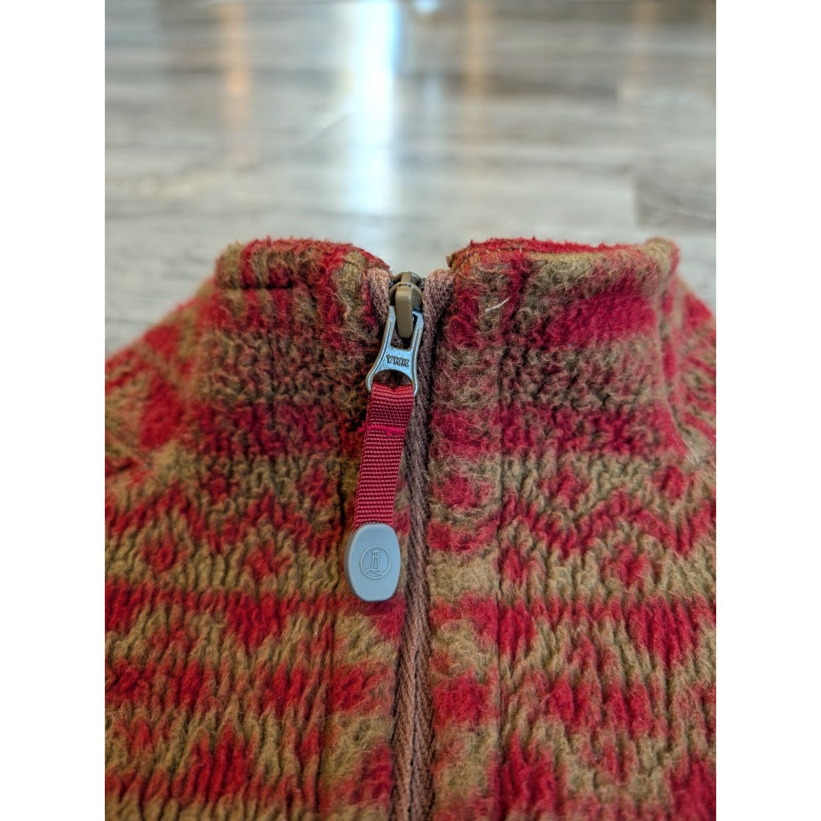 Lands' End Lands' End Fleece Full Zip Holiday Jacket Sweater Red Womens Size L Mid-Length Snowflakes Fair Isle Jacket/Coat Christmas Long Sleeve Regular Fit Size L / US 10 / IT 46 - 6 Thumbnail