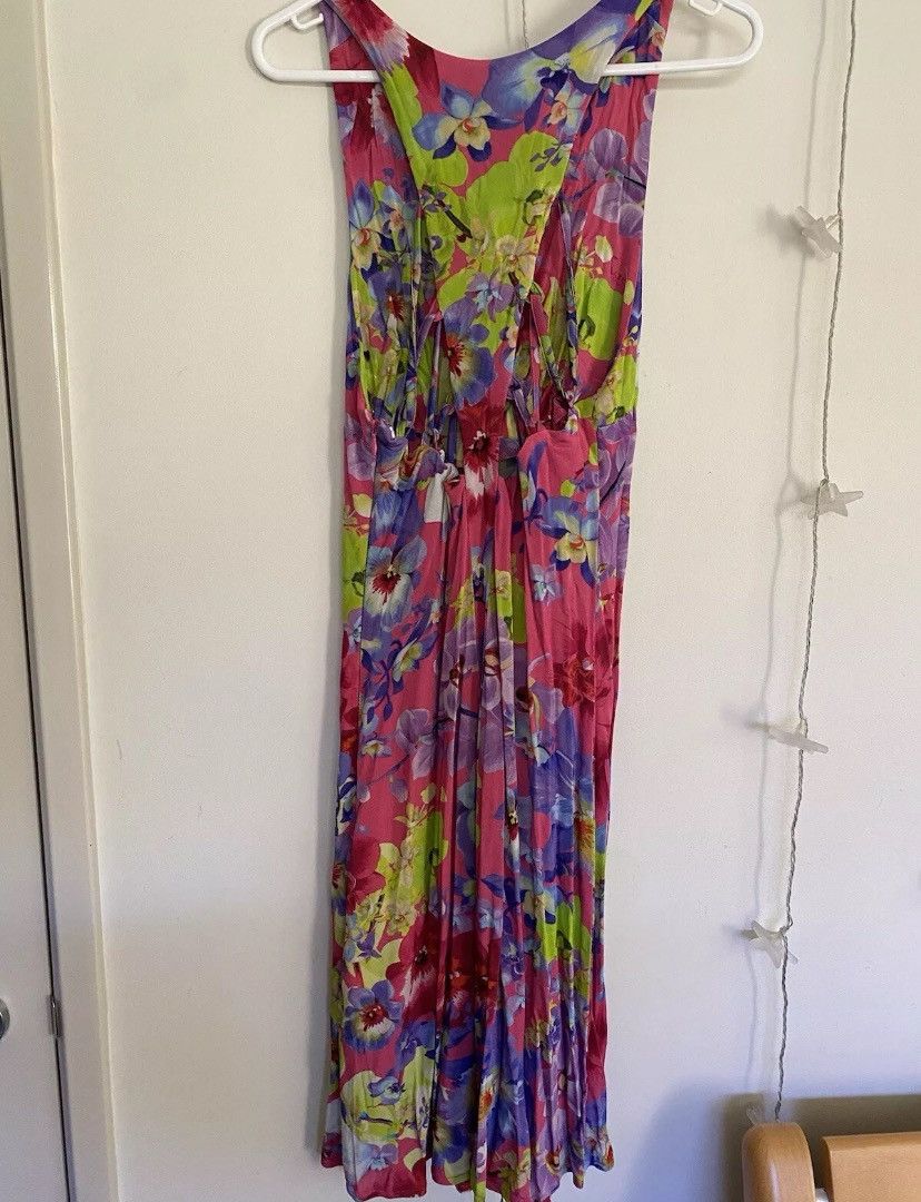 Versace Jeans Couture Versace jeans couture multicoloured floral midi dress size 8 Size S / US 4 / IT 40 - 4 Thumbnail