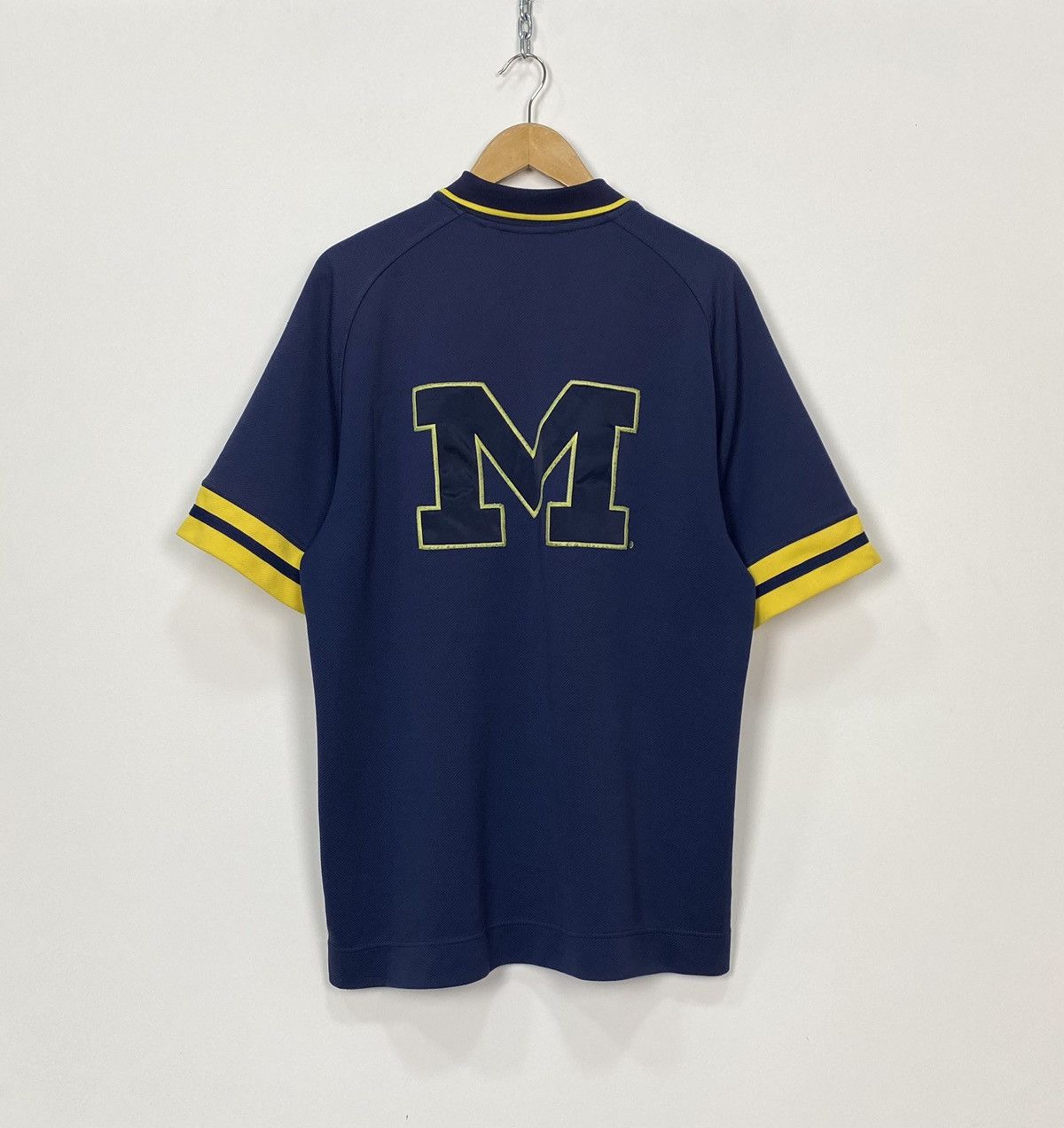 Nike Vintage Michigan Baseball Jersey Shirt Nike Size L-XL Blue Size US L / EU 52-54 / 3 - 7 Thumbnail