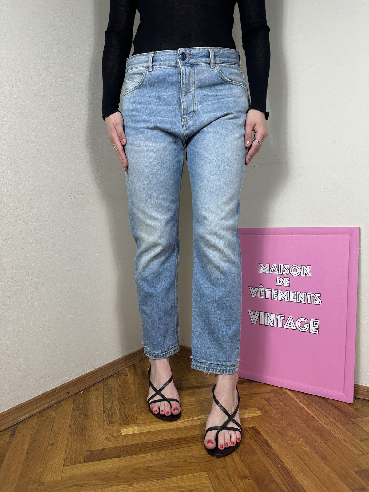 Haikure Haikure Tokyo Slim Crop Roki Denim Used Pocket Pants Jeans Size 32" / US 10 / IT 46 - 3 Thumbnail