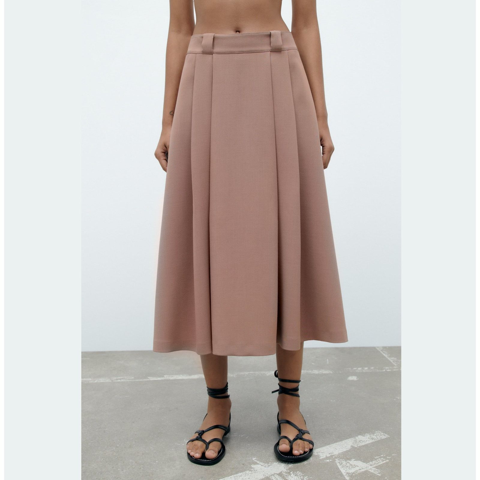 Zara ZARA Wool Blend Midi Skirt NWT Quiet Luxury High Waist Size 32" / US 10 / IT 46 - 20 Thumbnail