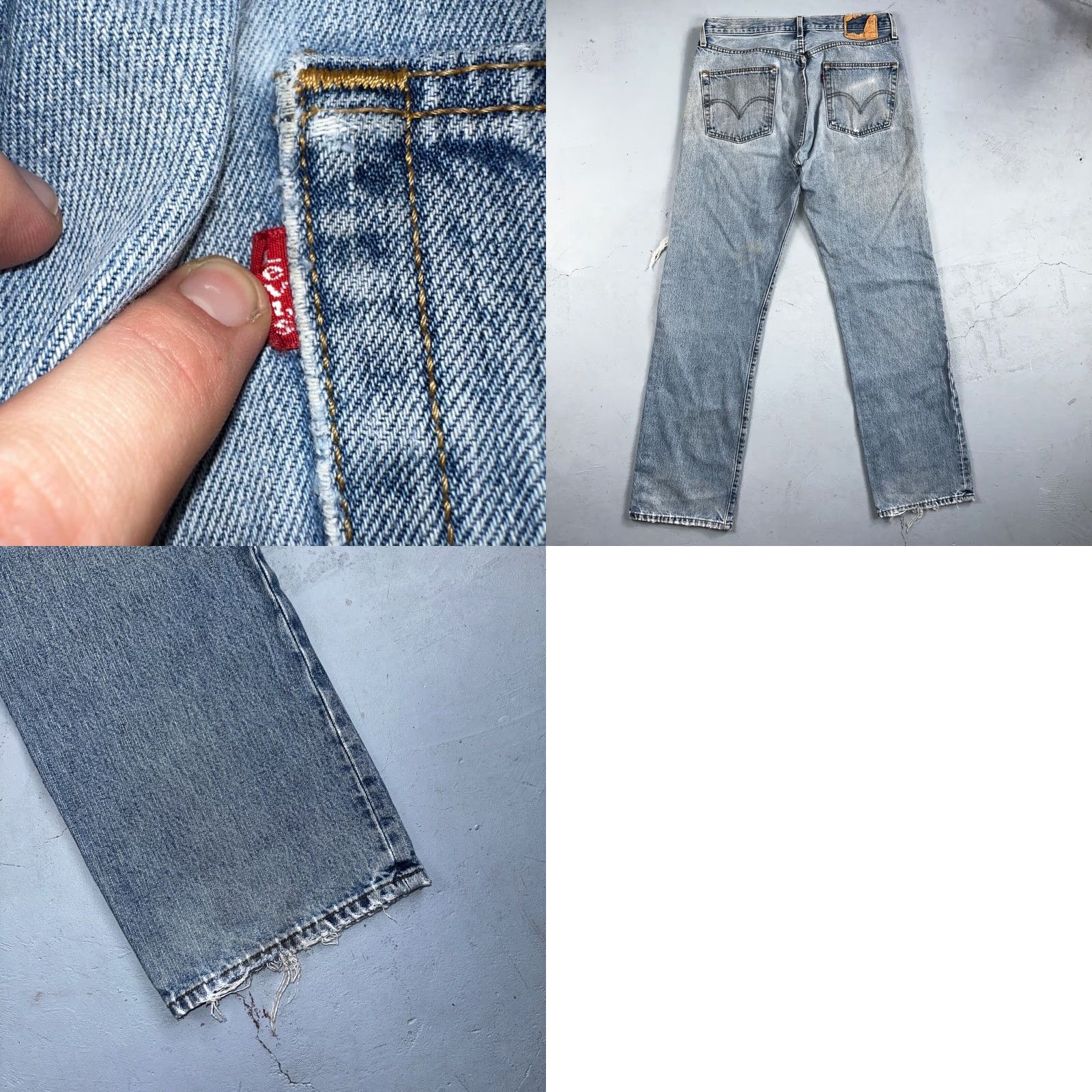 Levi's VINTAGE Levi's 501 Jeans Men Straight 36x34 Light Wash 90s 501 Series Denim Cotton Blue Size US 36 / EU 52 - 10 Thumbnail