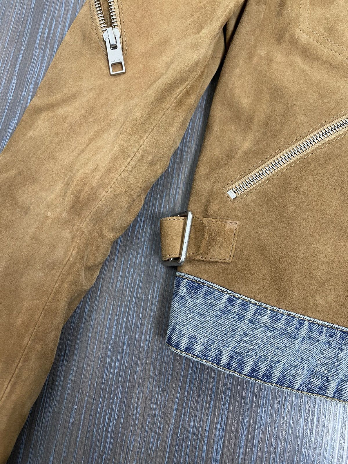 Allsaints NWT Allsaints Full zip Denik Suede Curtis Jacket RRP725$ Size XS / US 0-2 / IT 36-38 - 7 Thumbnail