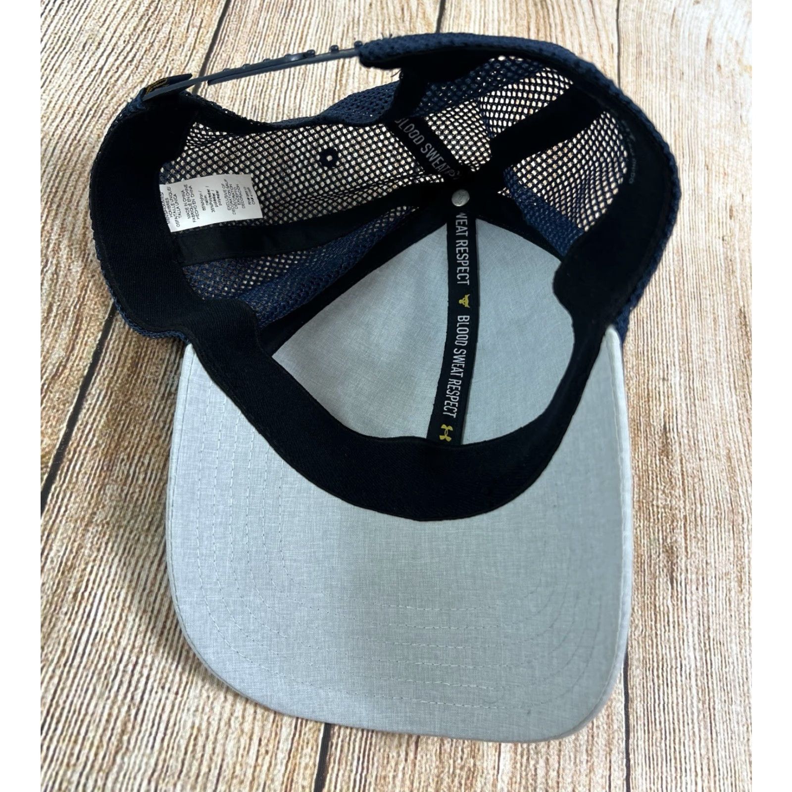 Under Armour Under Armour Hat Snapback Cap Blood Sweat Respect Project Rock Blue Gray One Size Men Cap Hat Size ONE SIZE - 4 Thumbnail
