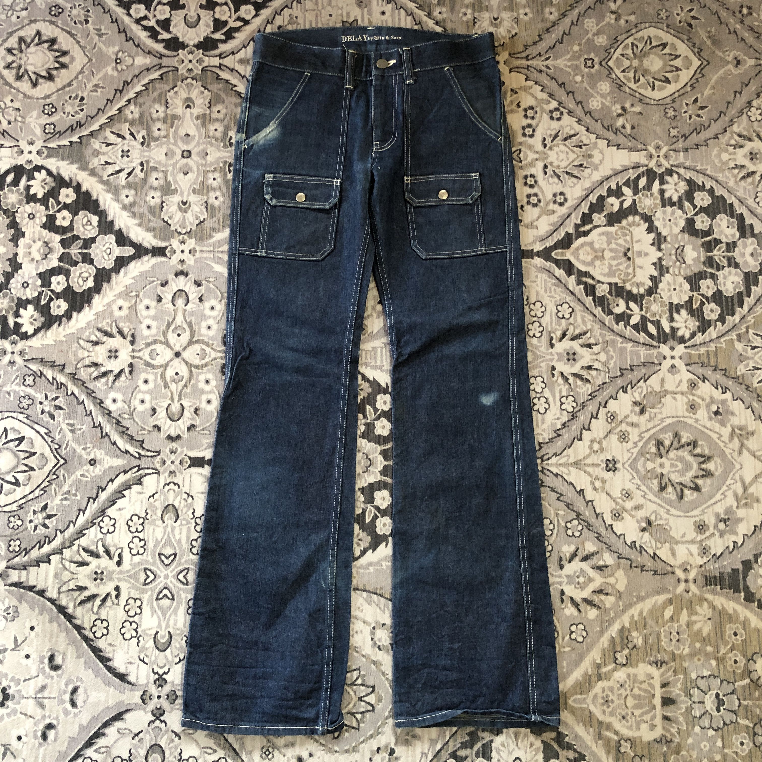 If Six Was Nine DELAY Win & Sons Bush Pants Flared Bootcut Size US 31 - 1 Thumbnail