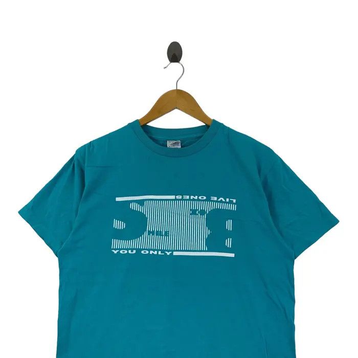 Vintage YOU ONLY LIVE ONCES Japan Proverb Art Tee Shirt Size US L / EU 52-54 / 3 - 2 Thumbnail