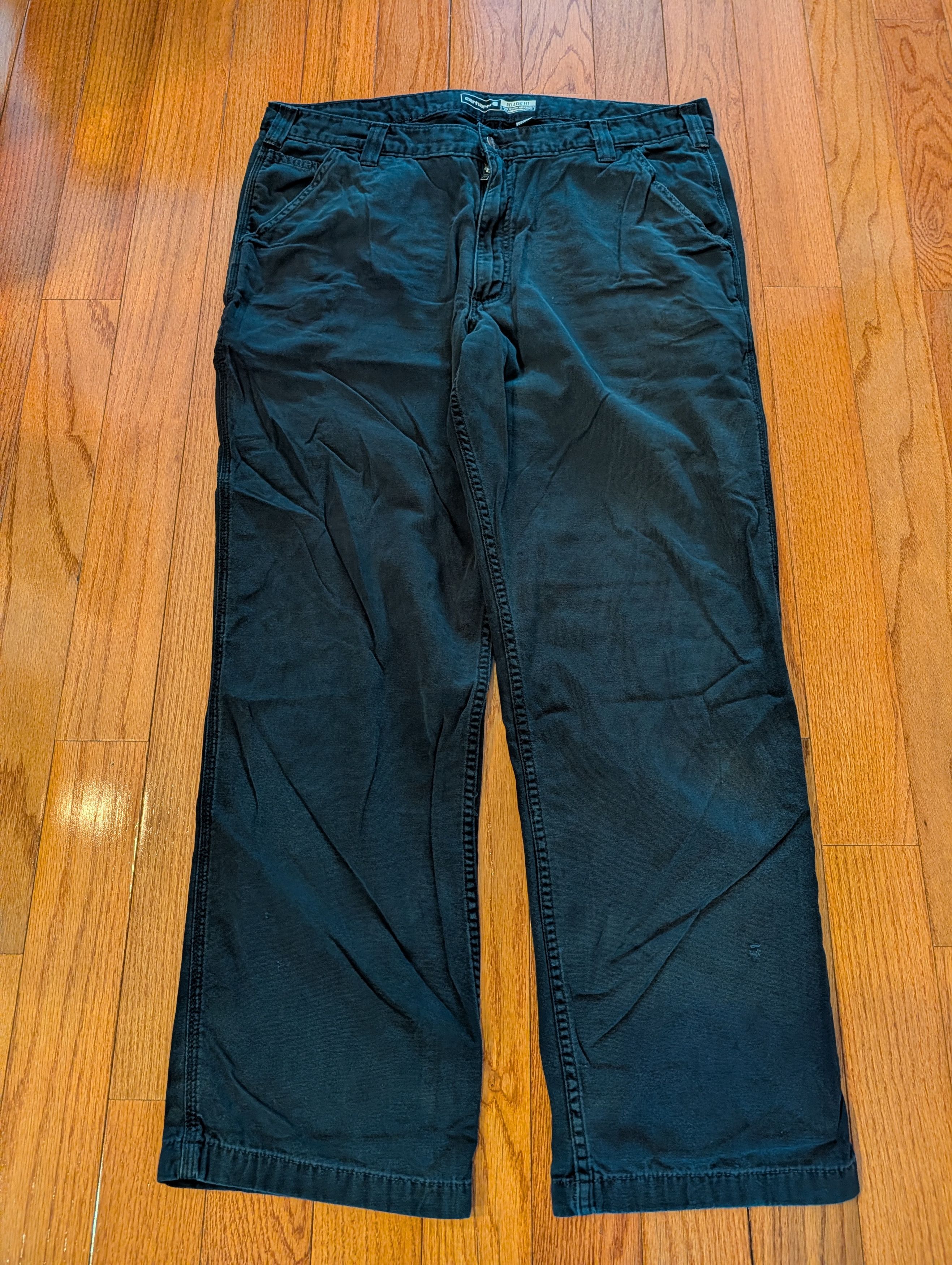 Carhartt Carhartt Black Relaxed Fit Carpenter Work Pants Men’s 38x32 Size US 38 / EU 54 - 3 Thumbnail
