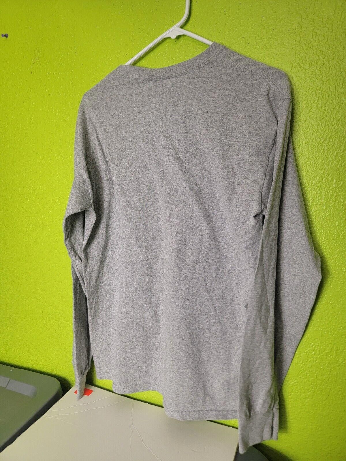 Gildan Weaver University Long Sleeve Grey Crewneck Shirt Medium Size ONE SIZE - 4 Thumbnail
