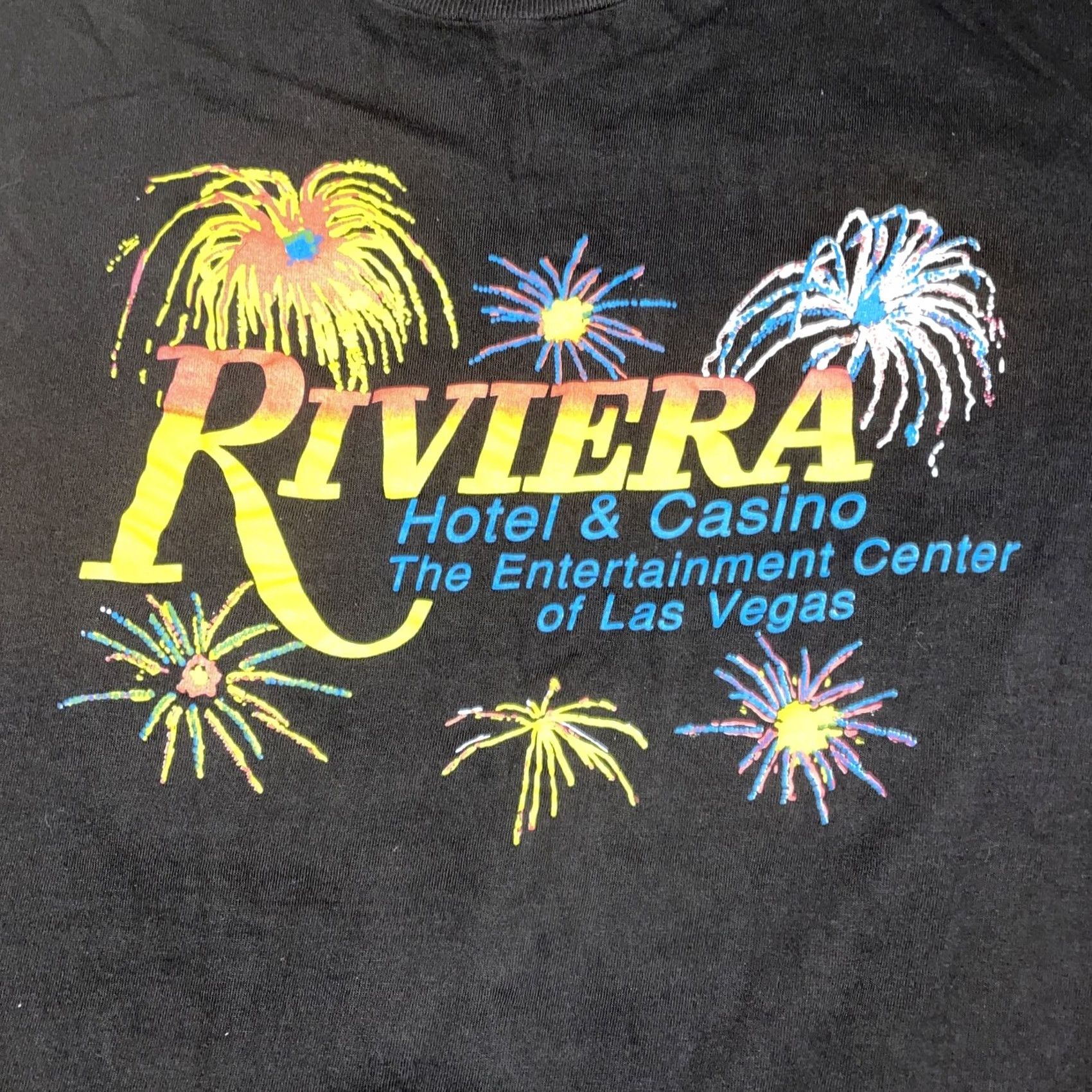 Rivieras VINTAGE Single Stitch Horizon Teeez Riviera Hotel Las Vegas Graphic Tee Mens L Black Shirt Size US L / EU 52-54 / 3 - 2 Thumbnail